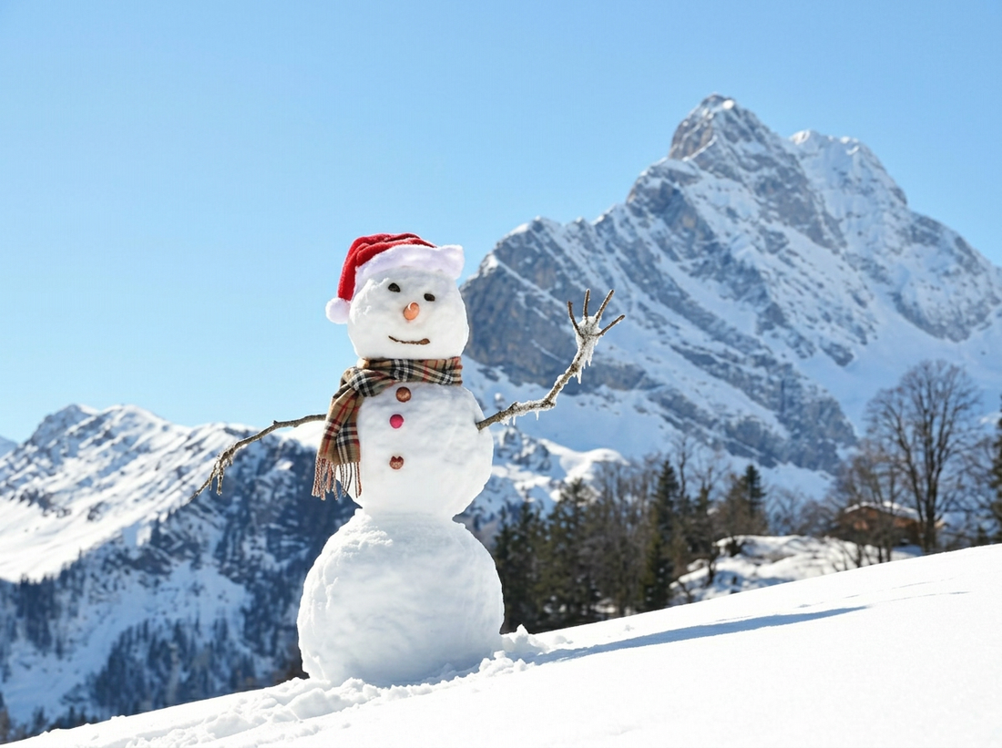 Snowman waving