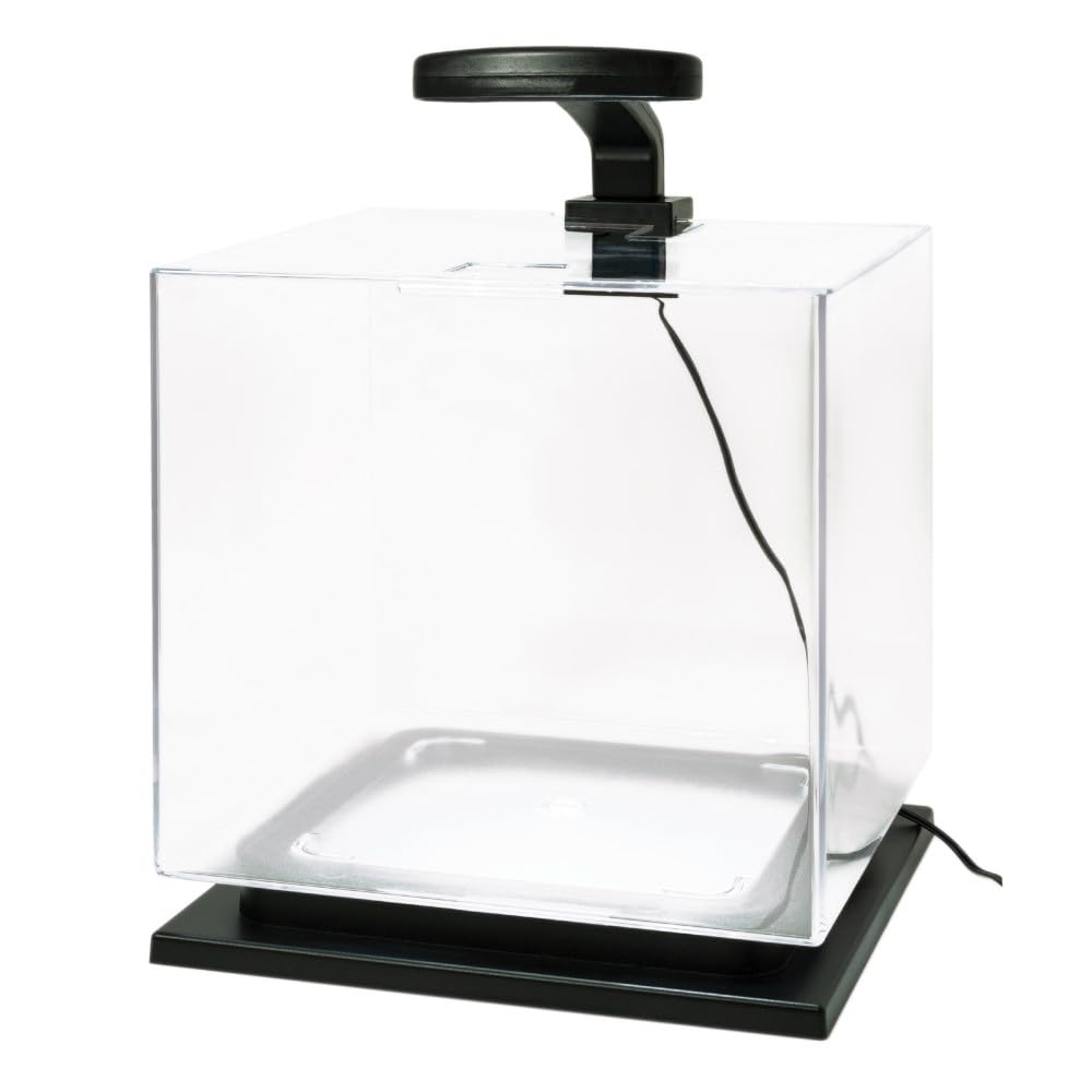 Tetra Bubbling LED Aquarium Kit 1 Gallon, Hexagon Shape, With Color-Changing Light Disc
