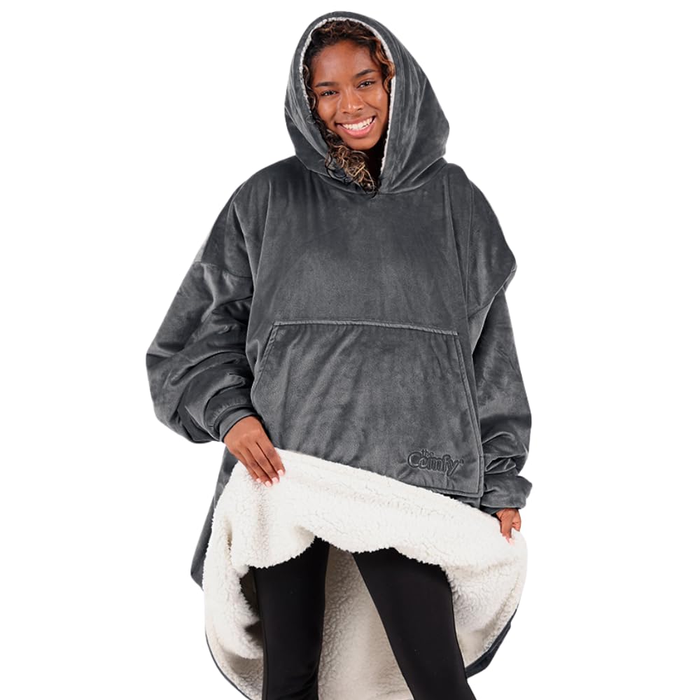 THE COMFY Original | From Shark Tank | Patented | Oversized Sherpa Wearable Blanket Hoodie| Gift for Women & Men | One Size