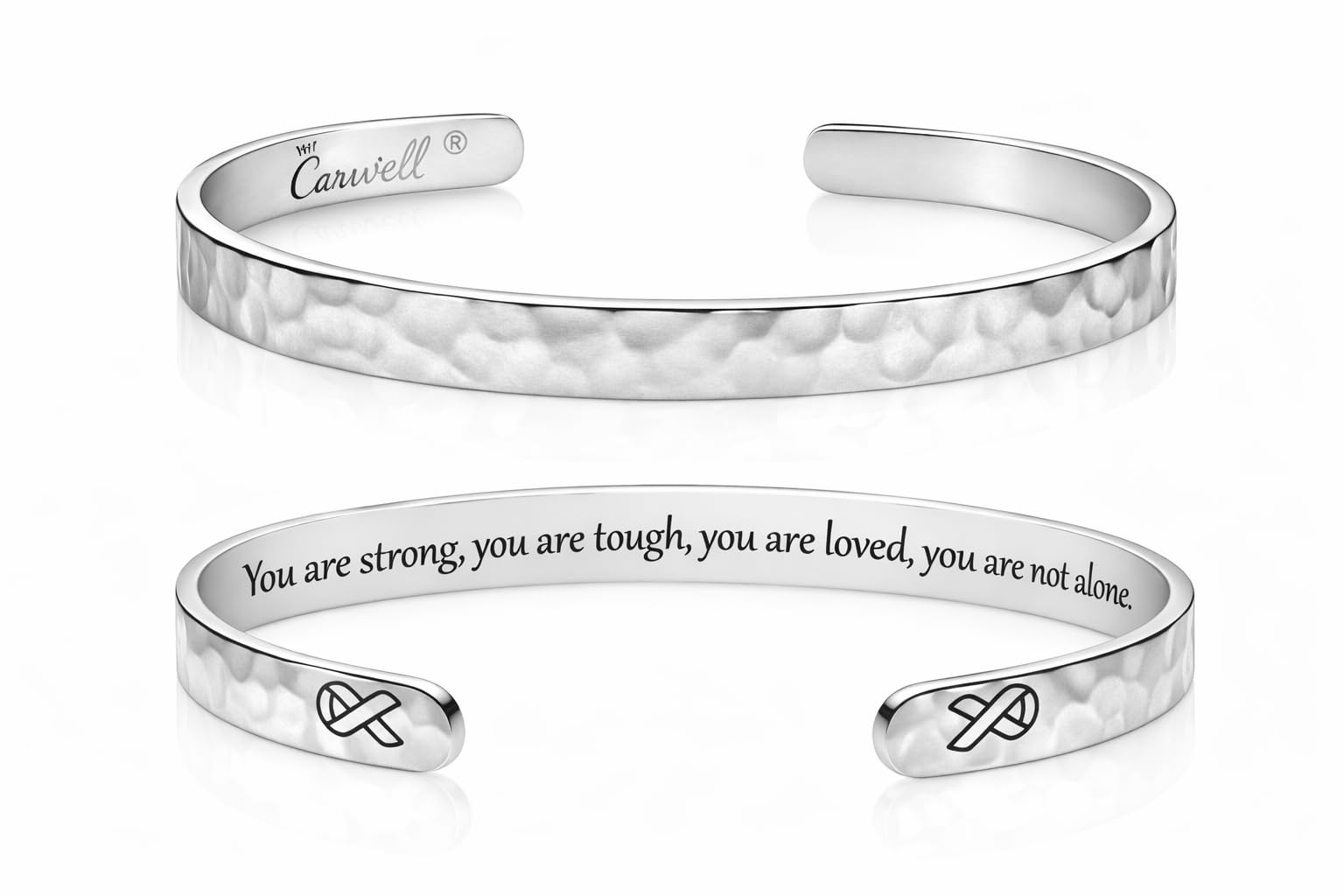 Carviell Bracelet - Gifts for Women – Inspirational, Friendship, Love, Mom, Daughter, Sister, Christian, Graduation, Memorial & Wedding Gifts – 100+ Phrases – Stainless Steel, Gift-Ready