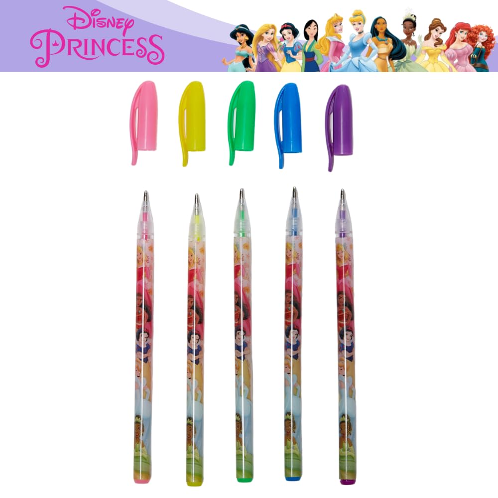 Innovative Designs Barbie Pencil Case Set with Stickers and Gel Pens for Kids, Molded with Zip Closure, Pink