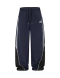 Aelfric Eden Womens Embroidery Patchwork Striped Track Pants Unisex Baggy Sweatpants Wide Leg Drawstring Y2K Pants