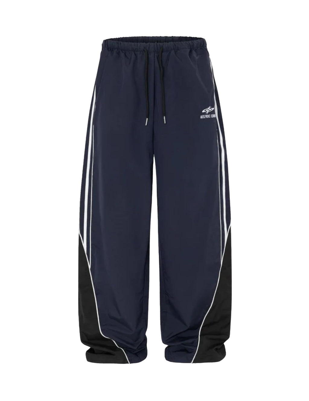 Aelfric Eden Womens Embroidery Patchwork Striped Track Pants Unisex Baggy Sweatpants Wide Leg Drawstring Y2K Pants