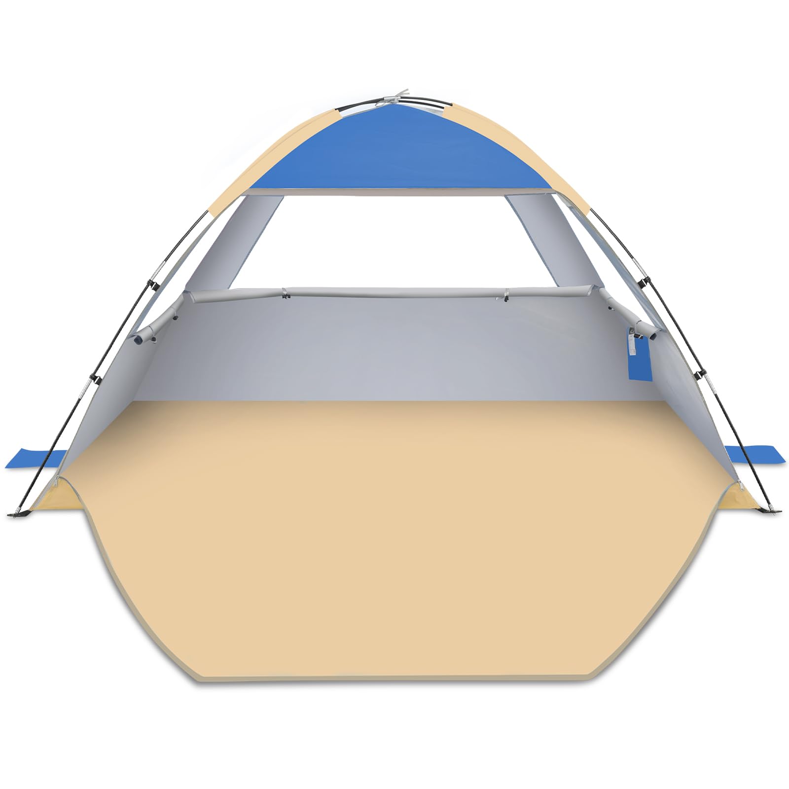 Gorich Beach Tent Sun Shelter for 3/4/6/8/10 Person with UPF 50＋ UV Protection, Lightweight & Easy Setup Beach Shade Canopy, Portable Beach Shade Tent Beach Cabana