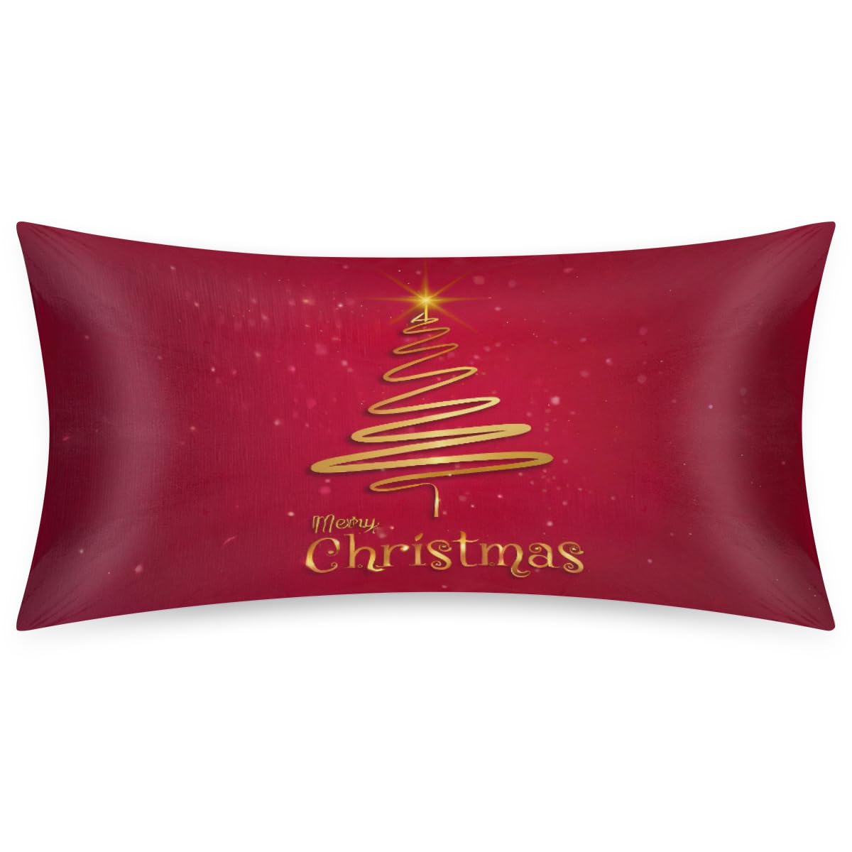 Christmas Light Trees Satin Pillow Case for Hair and Skin Satin Pillowcase Without Zipper Pillowcase, Standard Size Slip Silk Pillow Cases 20"x26" Silk Pillowcases for Bedroom Sofa Home Decor