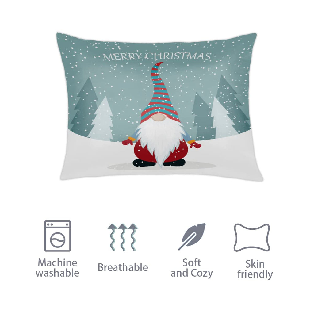 Christmas Light Trees Satin Pillow Case for Hair and Skin Satin Pillowcase Without Zipper Pillowcase, Standard Size Slip Silk Pillow Cases 20"x26" Silk Pillowcases for Bedroom Sofa Home Decor