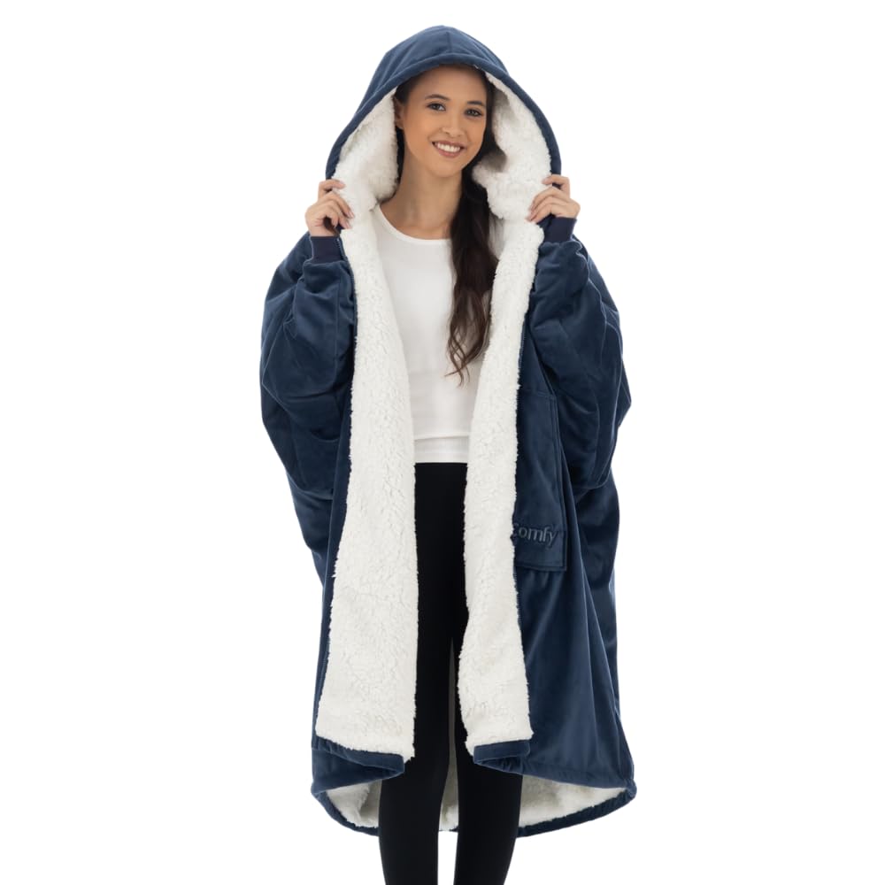 THE COMFY Original | From Shark Tank | Patented | Oversized Sherpa Wearable Blanket Hoodie| Gift for Women & Men | One Size