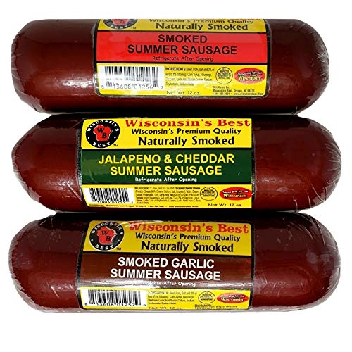 Wisconsin Cheese Company – Gourmet Cheese & Sausage Gift Box | 100% Wisconsin Cheese with Original, Garlic & Jalapeño Cheddar Summer Sausages | Perfect for Parties, Charcuterie Boards, and Holiday Gifts