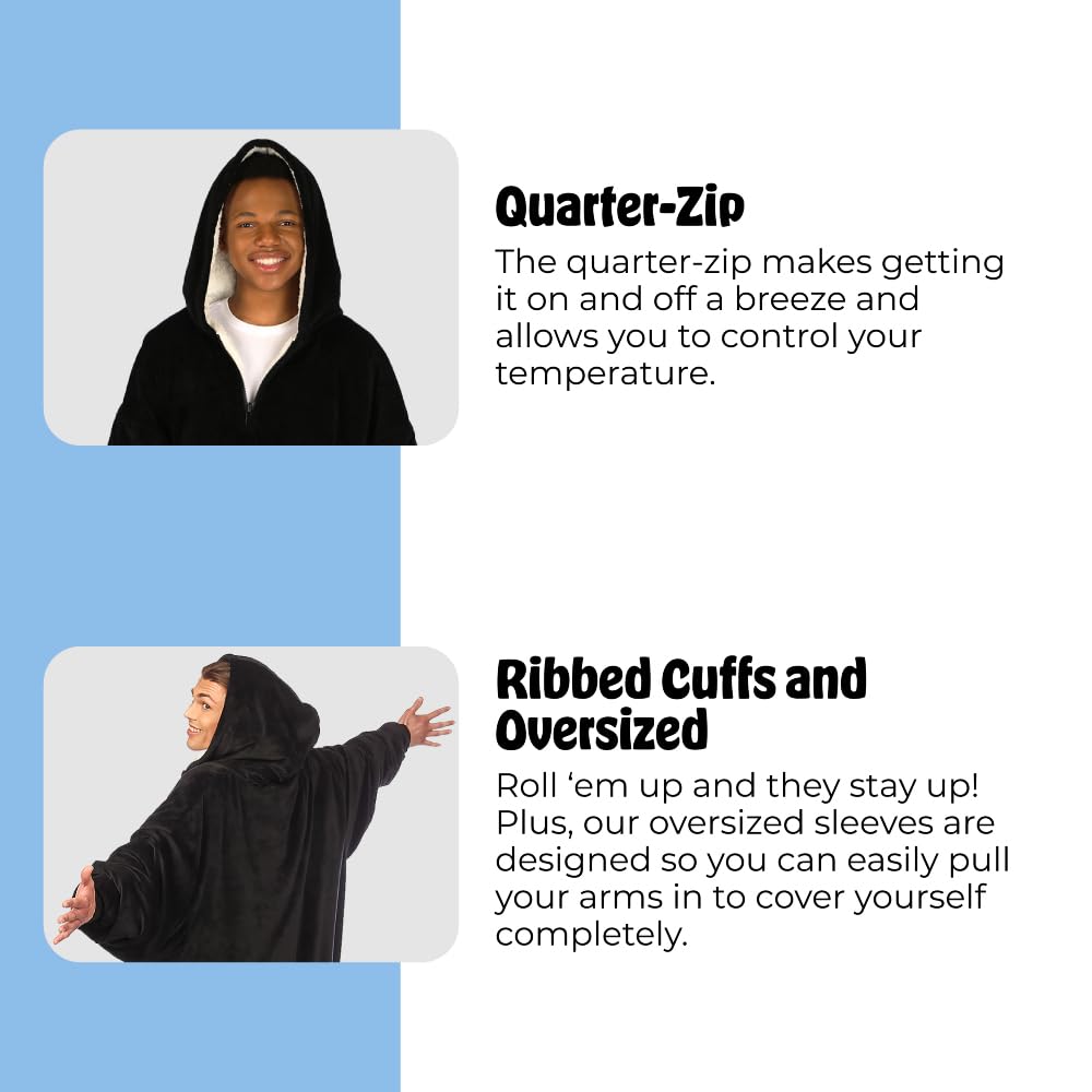 THE COMFY Original | From Shark Tank | Patented | Oversized Sherpa Wearable Blanket Hoodie| Gift for Women & Men | One Size