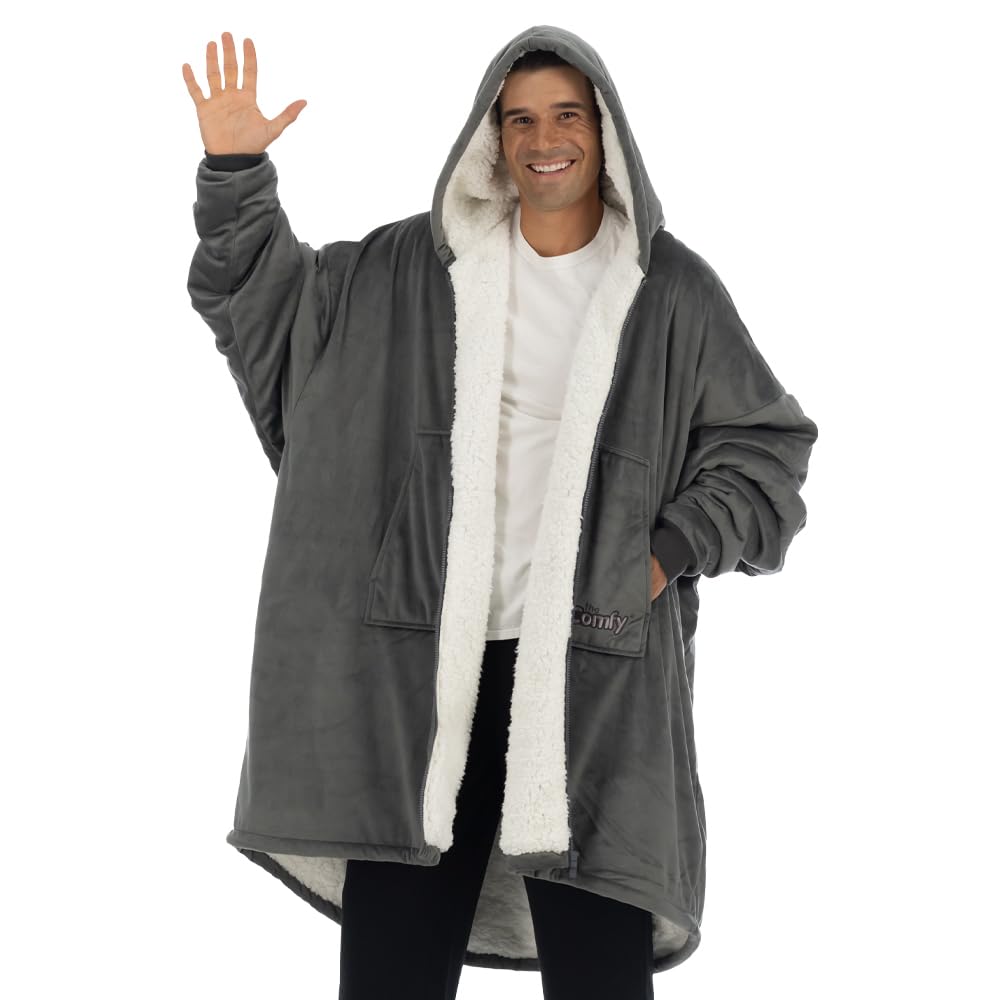 THE COMFY Original | From Shark Tank | Patented | Oversized Sherpa Wearable Blanket Hoodie| Gift for Women & Men | One Size