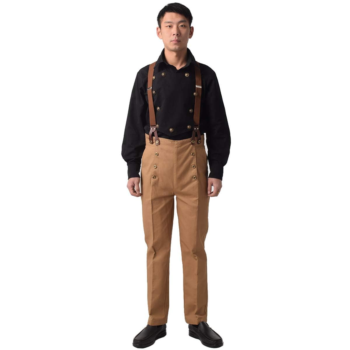 BPURB Mens Victorian Pants Cosplay Costume Steampunk Gothic Pants Trousers