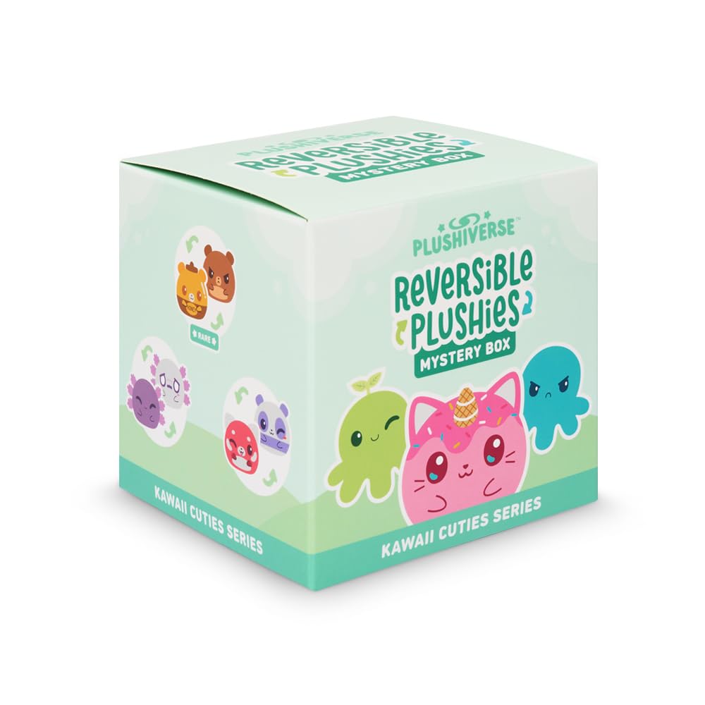 TeeTurtle Spooky Surprise Series Reversible Plushie Mystery Box - 3-Inch Mini Two-Sided Blind Box Plush with Embroidered Details - Cute Collectible Halloween Toy for Kids, Teens, and Adults