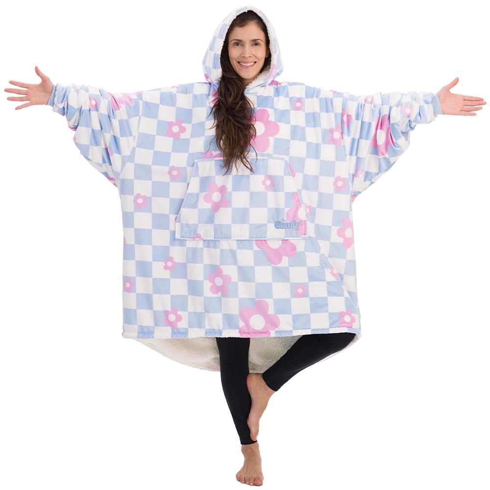 THE COMFY Original | From Shark Tank | Patented | Oversized Sherpa Wearable Blanket Hoodie| Gift for Women & Men | One Size