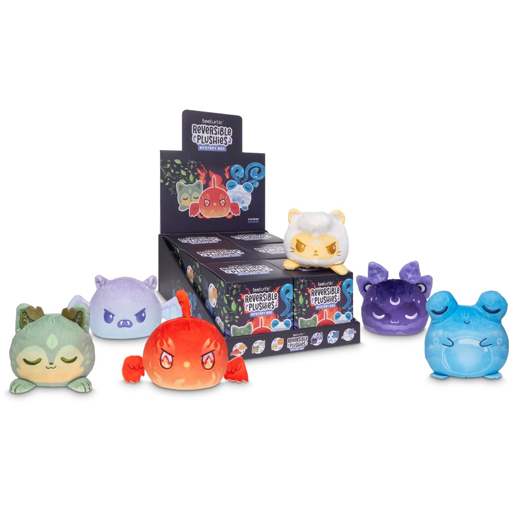 TeeTurtle Spooky Surprise Series Reversible Plushie Mystery Box - 3-Inch Mini Two-Sided Blind Box Plush with Embroidered Details - Cute Collectible Halloween Toy for Kids, Teens, and Adults