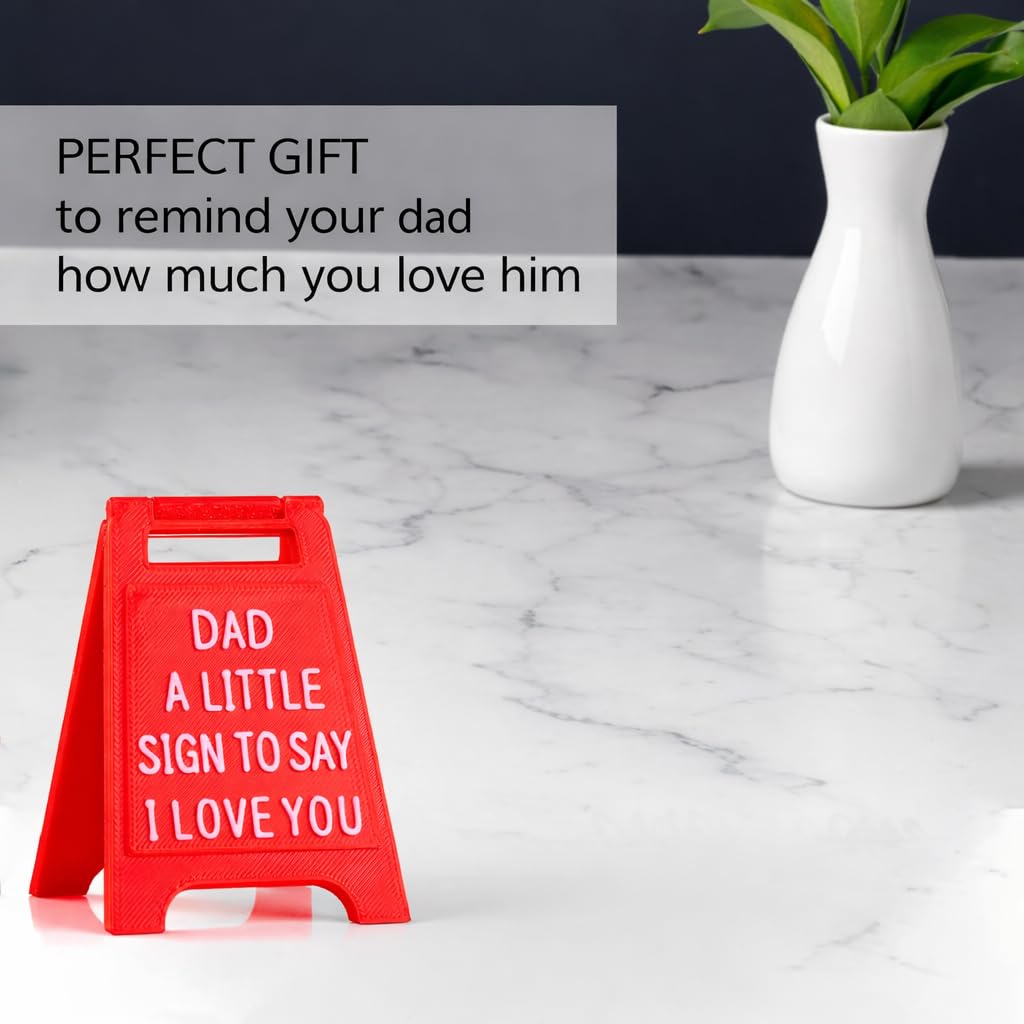 Romantic Mini Desk Sign with “I Love You” Message – Valentine’s Day & Romantic Anniversaries Gift for Her or Him – Cute Freestanding Love Keepsake - Premium Plastic Solid Freestanding Desk Sign