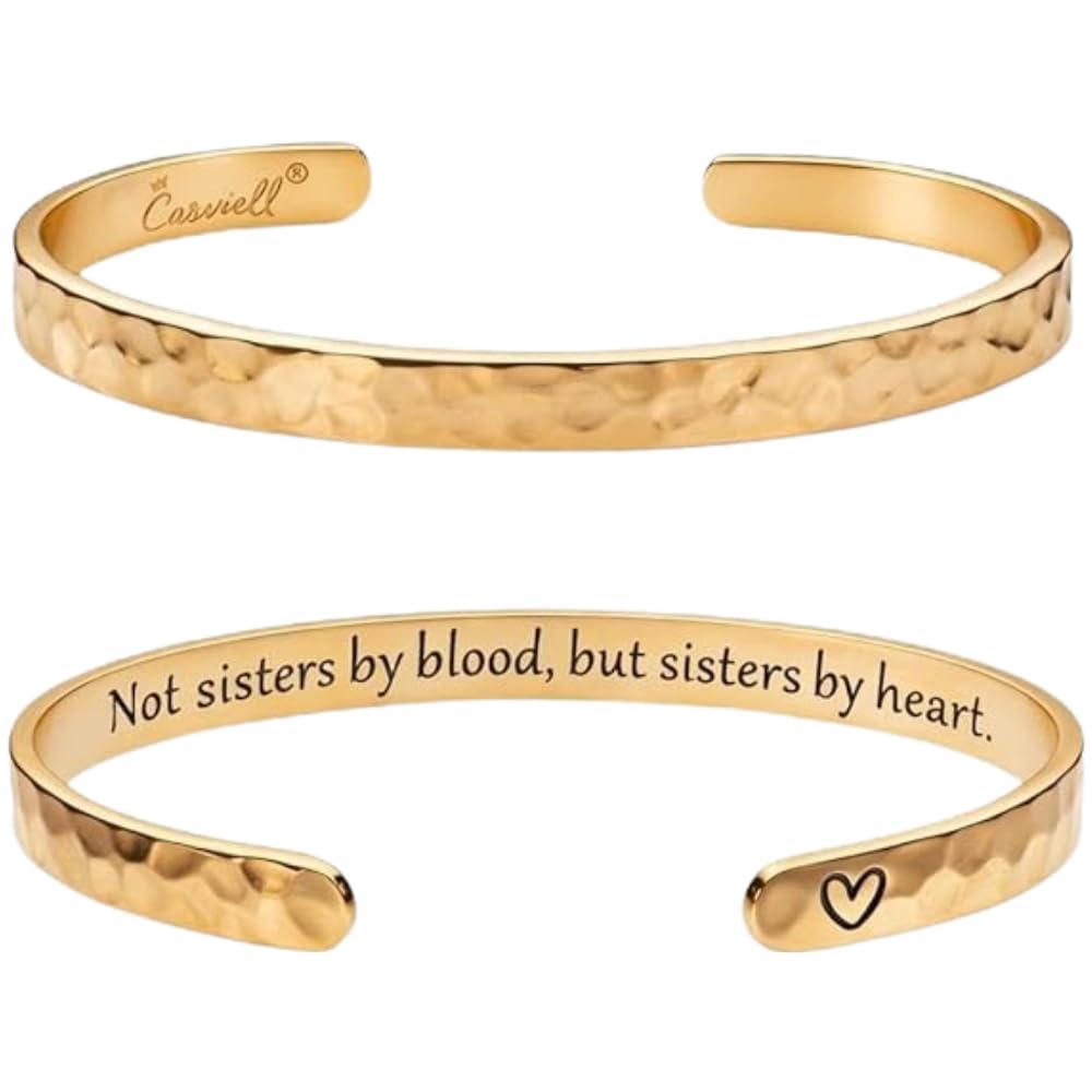 Carviell Bracelet - Gifts for Women – Inspirational, Friendship, Love, Mom, Daughter, Sister, Christian, Graduation, Memorial & Wedding Gifts – 100+ Phrases – Stainless Steel, Gift-Ready
