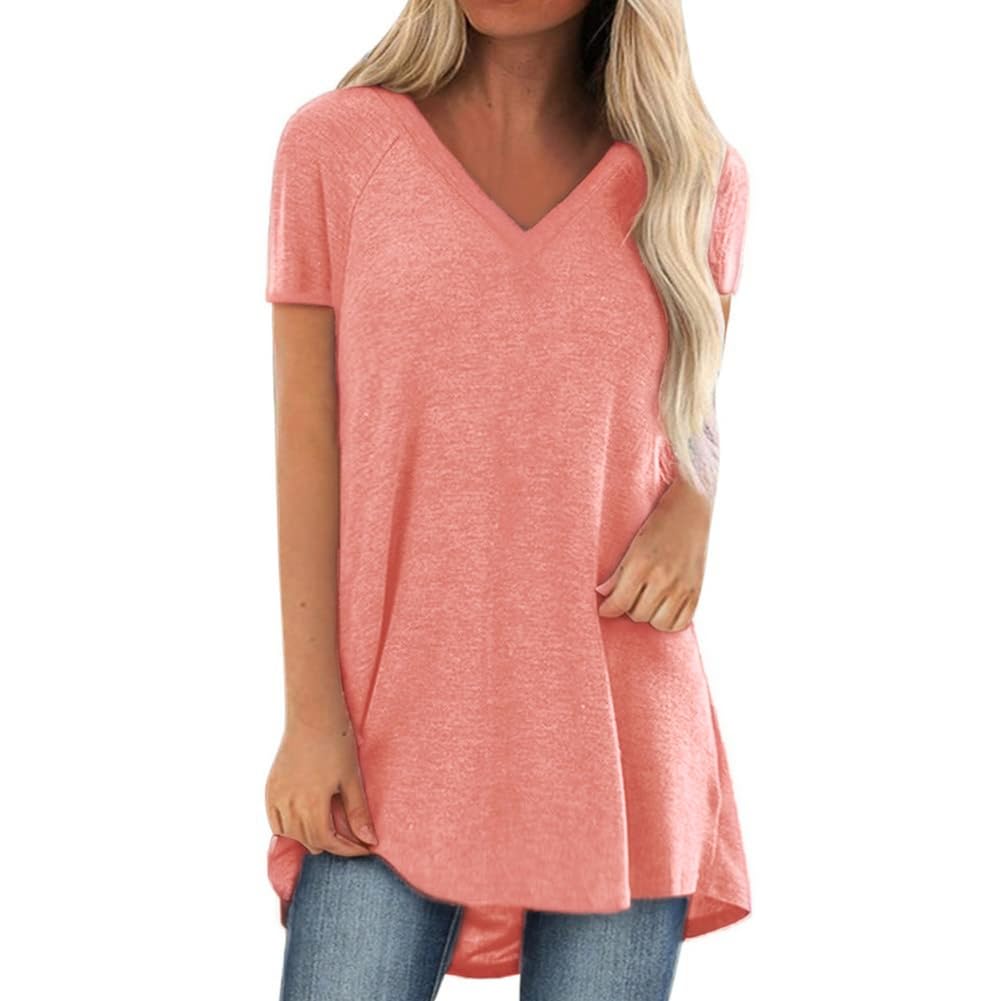 Womens Long Tunics or Tops to Wear with Leggings Short/Long Sleeve Blouses Shirts