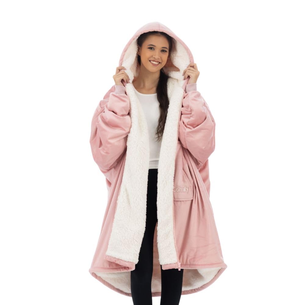 THE COMFY Original | From Shark Tank | Patented | Oversized Sherpa Wearable Blanket Hoodie| Gift for Women & Men | One Size