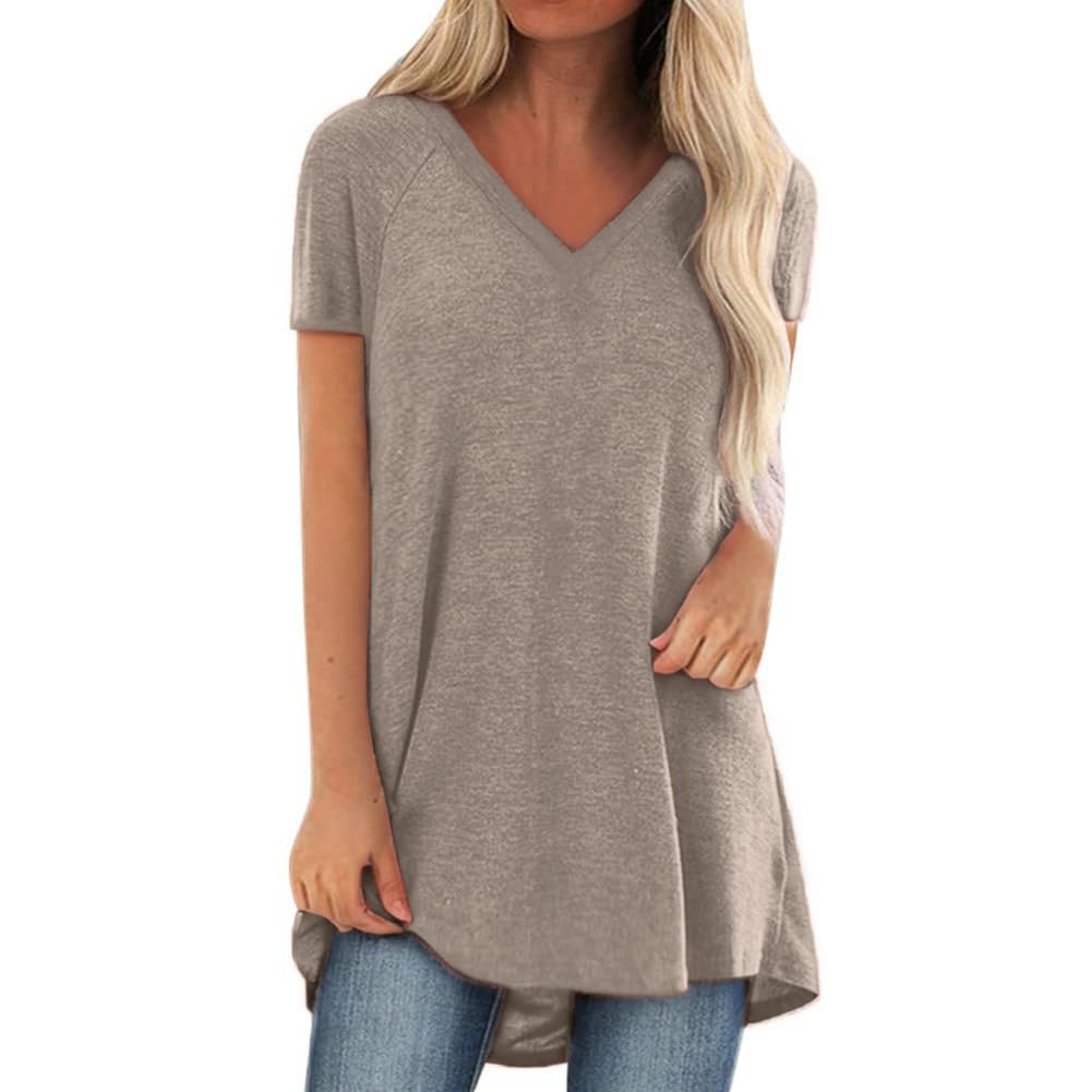Womens Long Tunics or Tops to Wear with Leggings Short/Long Sleeve Blouses Shirts