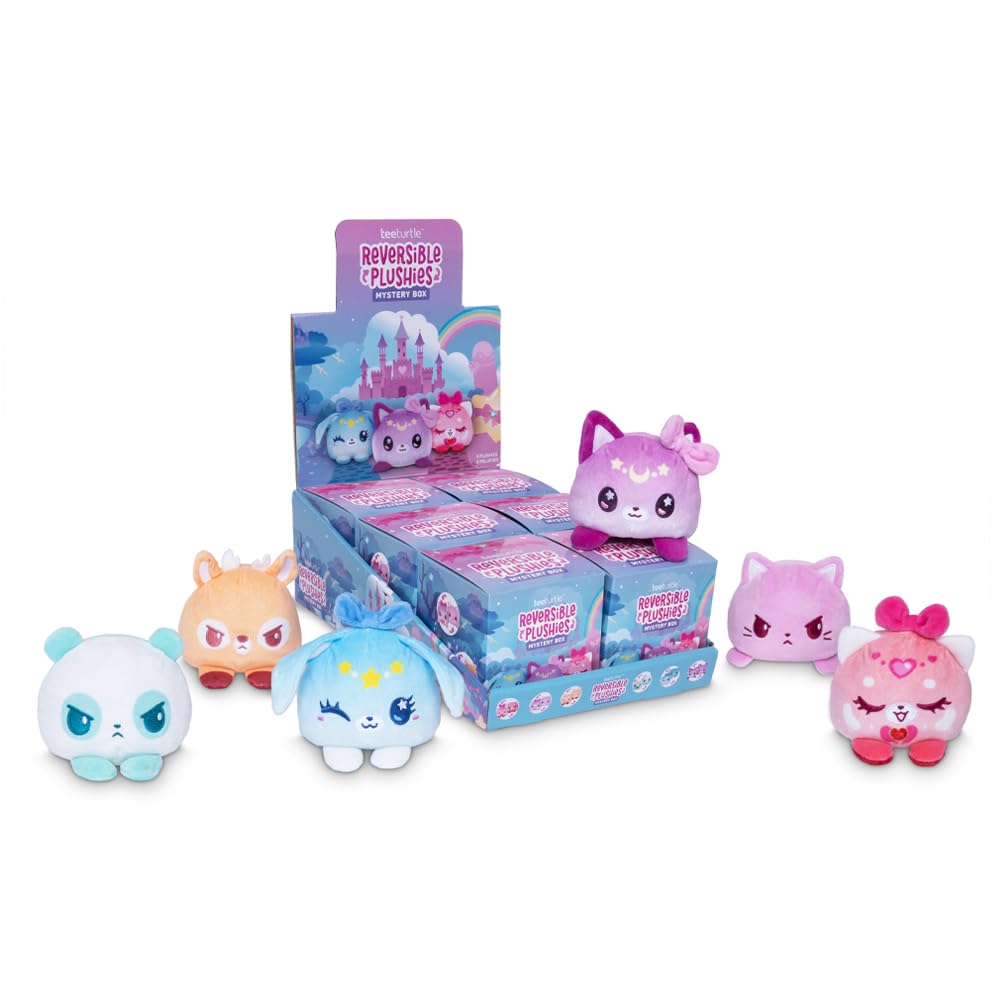 TeeTurtle Spooky Surprise Series Reversible Plushie Mystery Box - 3-Inch Mini Two-Sided Blind Box Plush with Embroidered Details - Cute Collectible Halloween Toy for Kids, Teens, and Adults