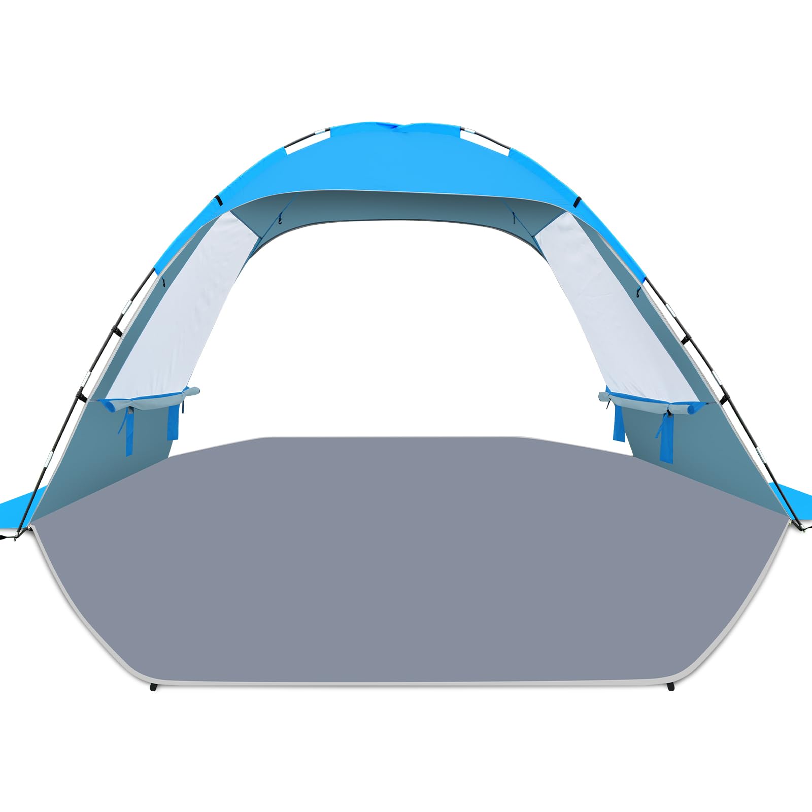 Gorich Beach Tent Sun Shelter for 3/4/6/8/10 Person with UPF 50＋ UV Protection, Lightweight & Easy Setup Beach Shade Canopy, Portable Beach Shade Tent Beach Cabana