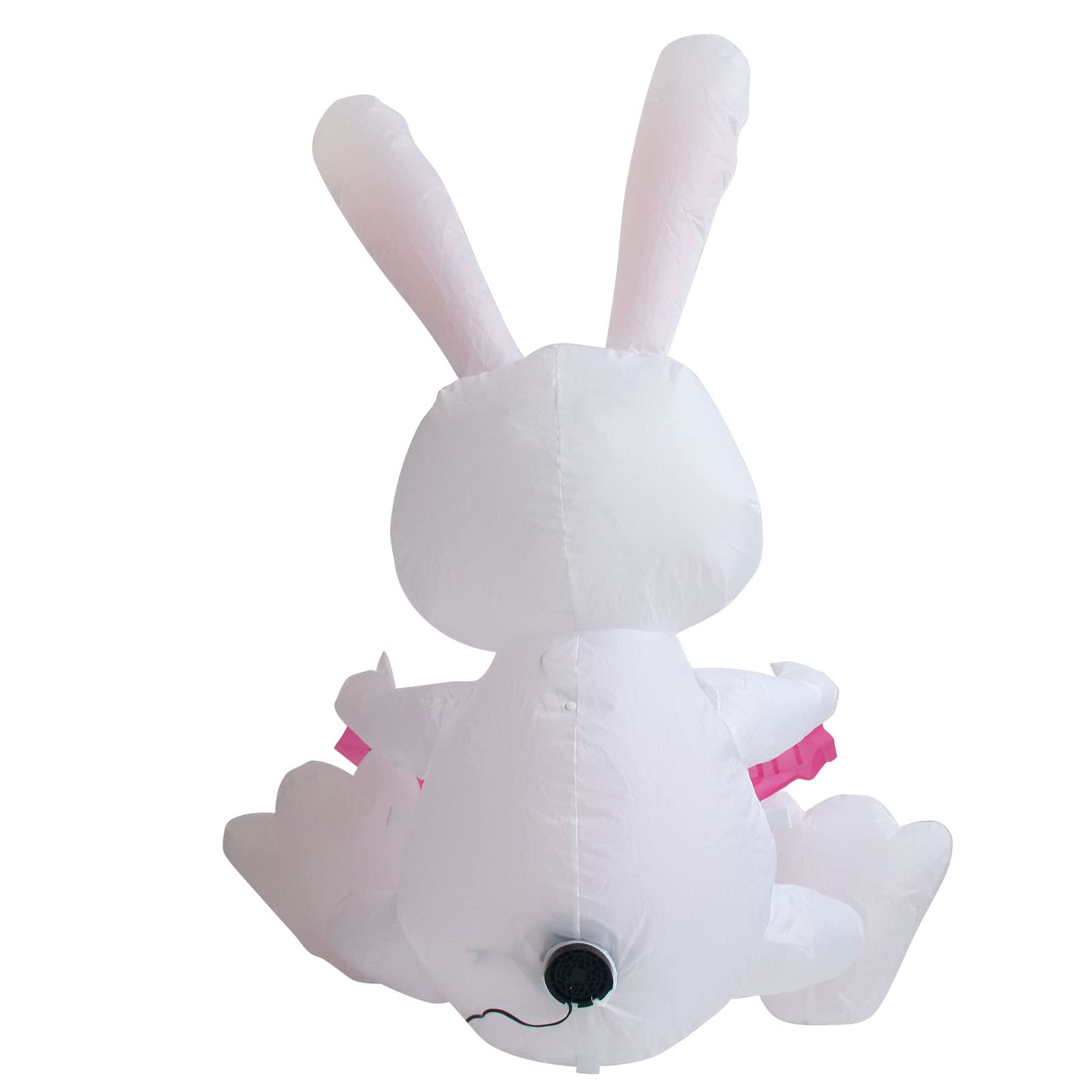 IHGYT 5 Ft Inflatable Easter Bunny in Magic Hat Yard Decoration, Cute Wizard Rabbit Popping Out of Top Hat with LED Lights, Blow Up Lawn Decor for Easter, Birthday Party, Indoor Outdoor Home Garden