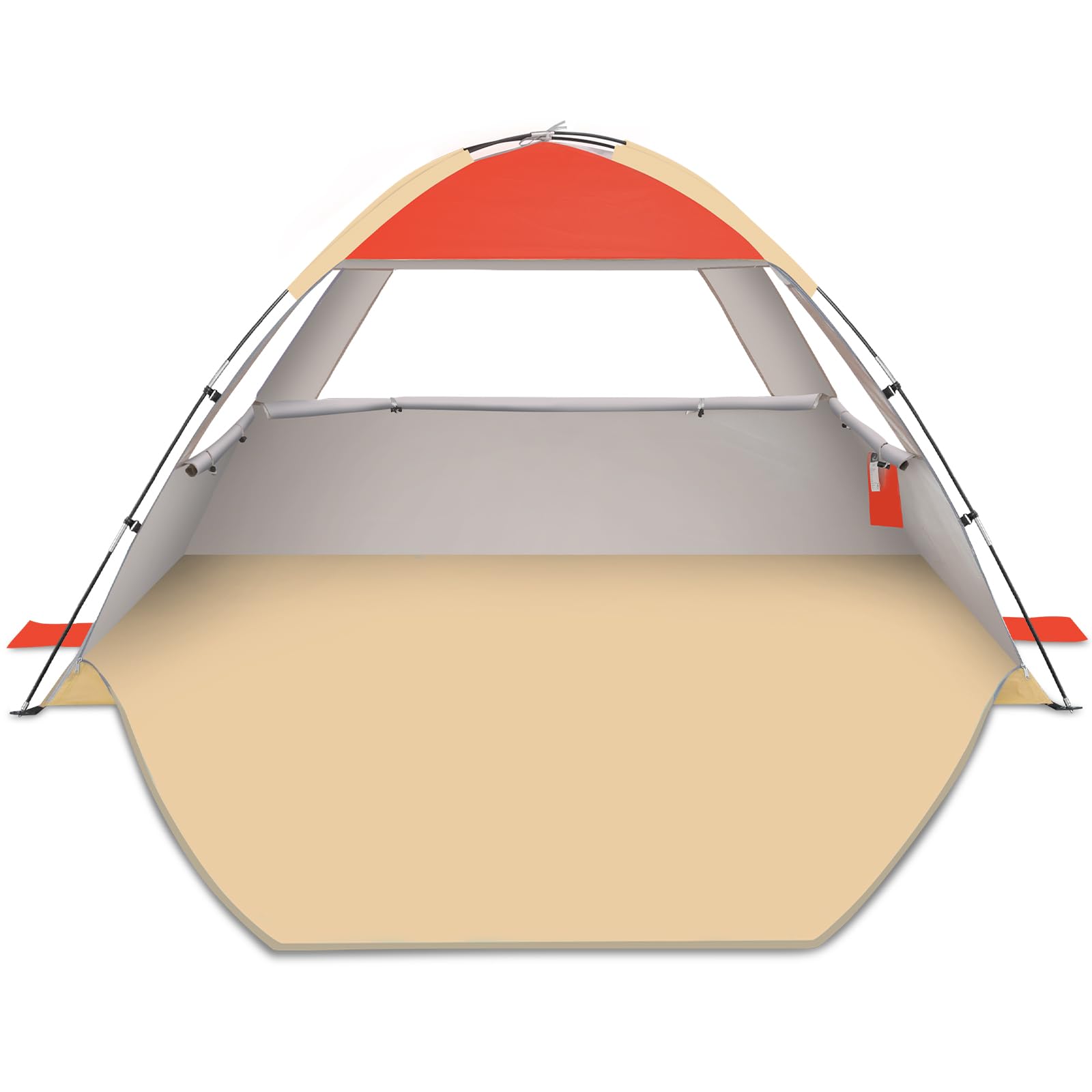 Gorich Beach Tent Sun Shelter for 3/4/6/8/10 Person with UPF 50＋ UV Protection, Lightweight & Easy Setup Beach Shade Canopy, Portable Beach Shade Tent Beach Cabana