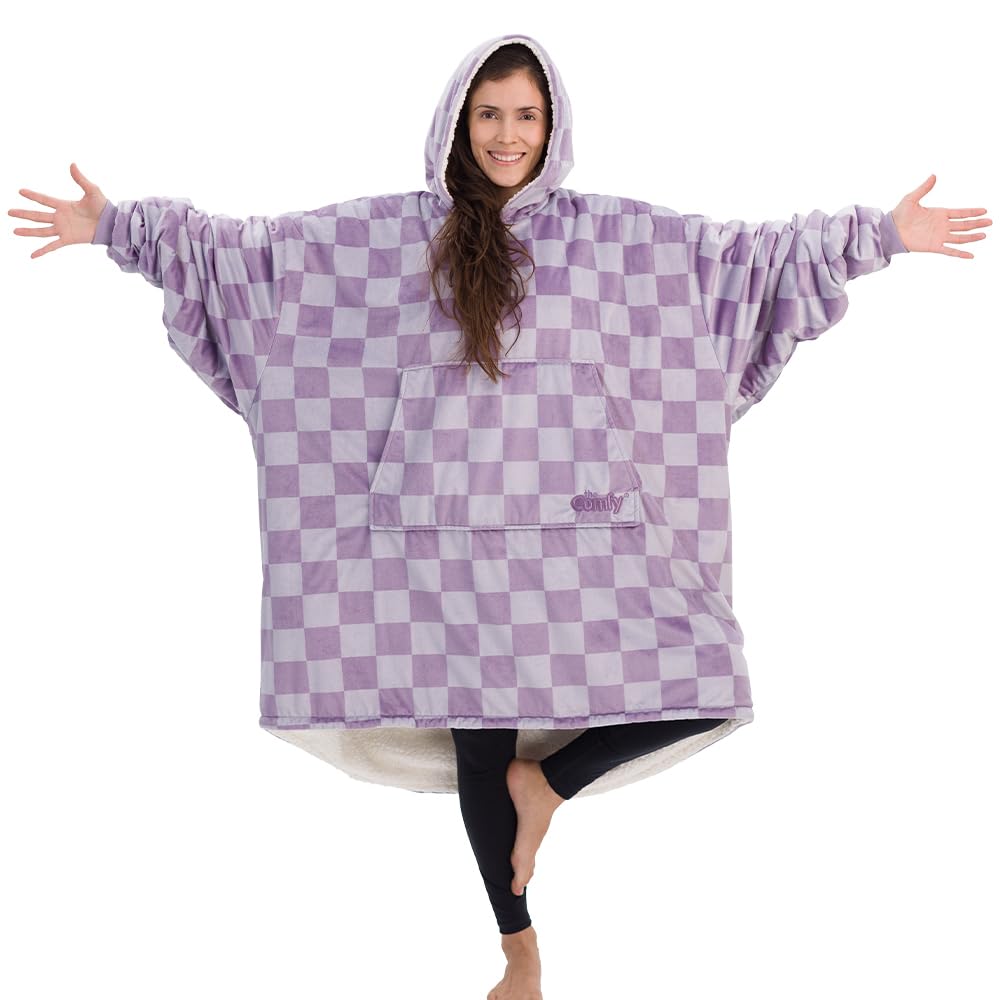 THE COMFY Original | From Shark Tank | Patented | Oversized Sherpa Wearable Blanket Hoodie| Gift for Women & Men | One Size