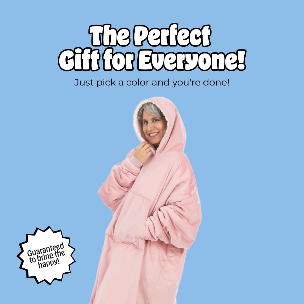 THE COMFY Original | From Shark Tank | Patented | Oversized Sherpa Wearable Blanket Hoodie| Gift for Women & Men | One Size