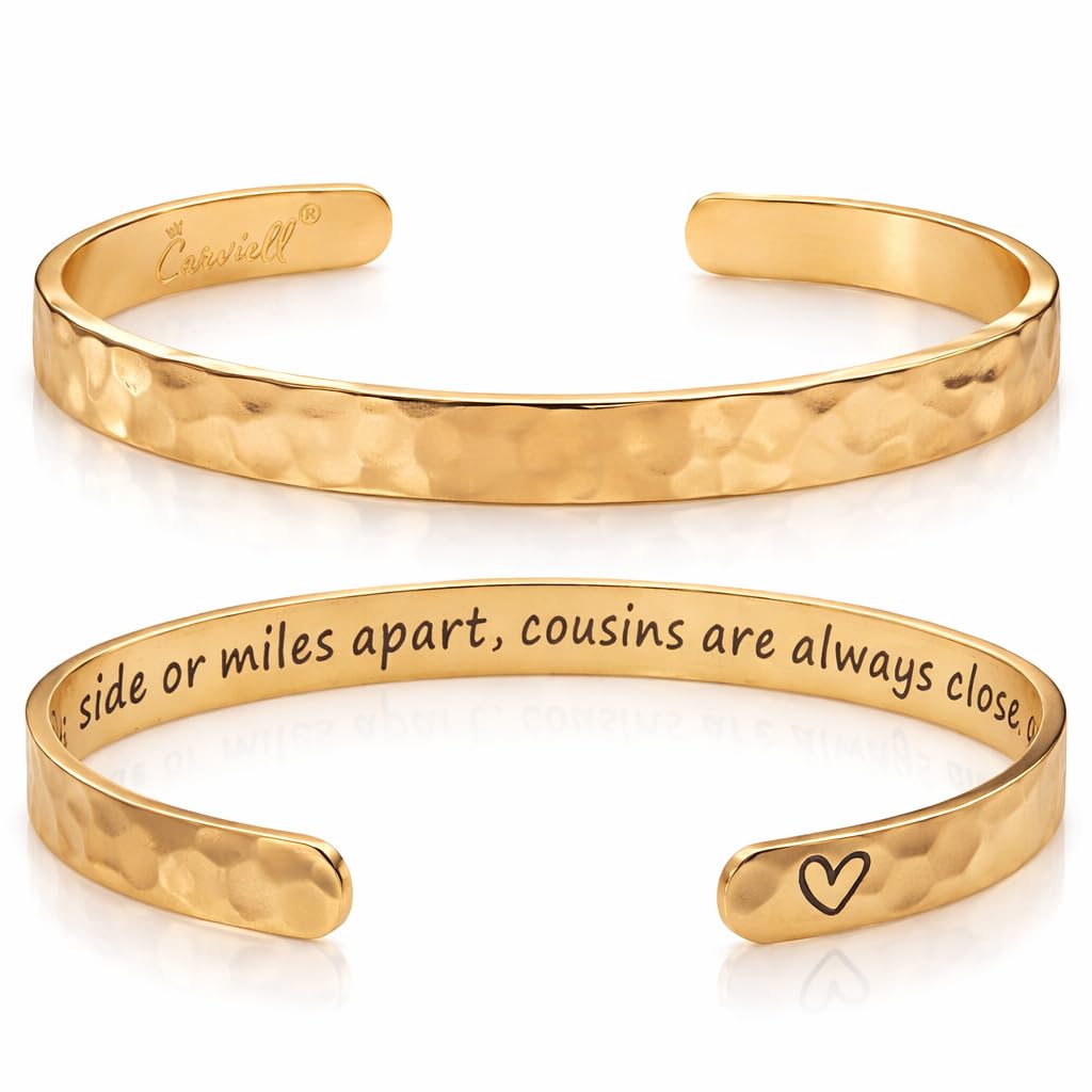 Carviell Bracelet - Gifts for Women – Inspirational, Friendship, Love, Mom, Daughter, Sister, Christian, Graduation, Memorial & Wedding Gifts – 100+ Phrases – Stainless Steel, Gift-Ready