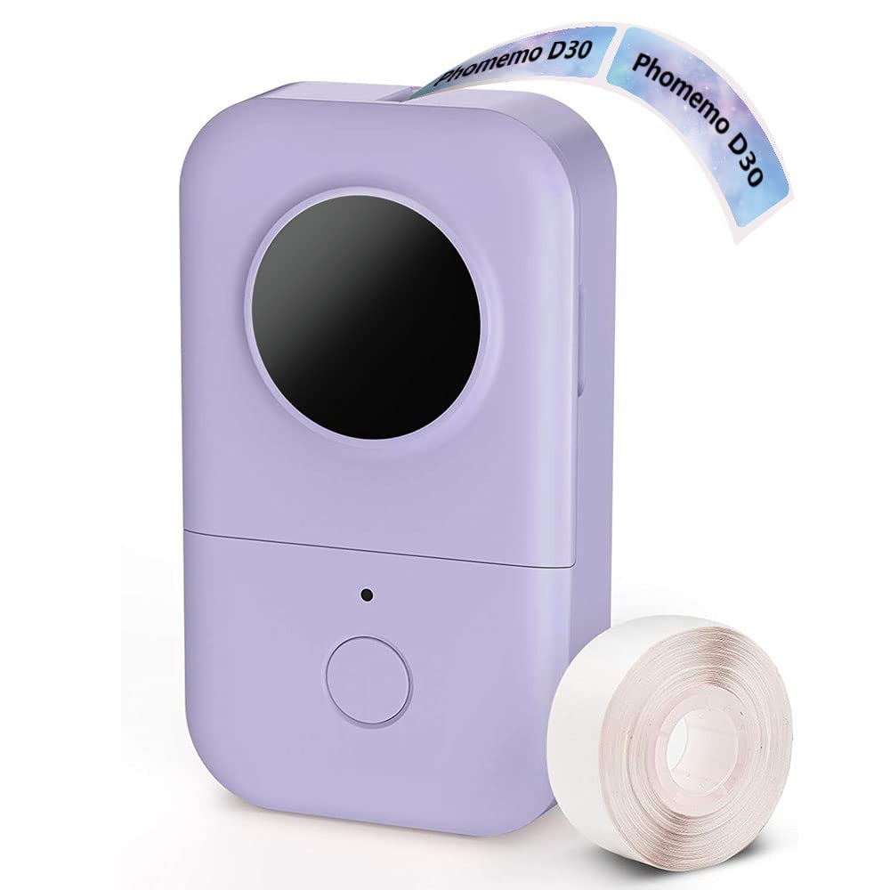 Phomemo Label Maker, D30 Portable Bluetooth Label Maker Machine with Tape, Small Mini Label Printer, Multiple Templates Fonts Icon Labeler for Home, School, Office