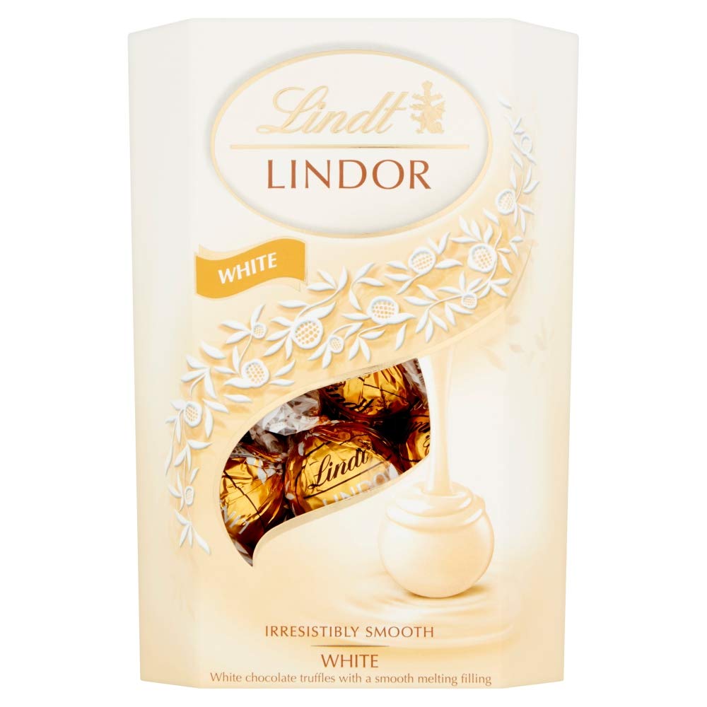 Lindt LINDOR Holiday Snickerdoodle White Chocolate Candy Truffles with Smooth, Melting Truffle Center, 8.5 oz. Bag
