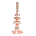 Glass Candlesticks Holders, Retro Glass Candle Holder for Taper Candle Table Centerpiece Wedding Party Home Decoration, Oliver Green