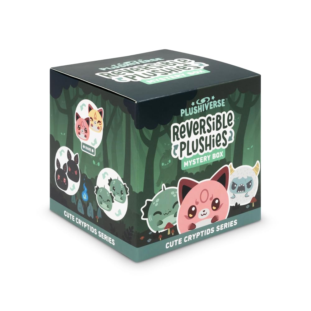 TeeTurtle Spooky Surprise Series Reversible Plushie Mystery Box - 3-Inch Mini Two-Sided Blind Box Plush with Embroidered Details - Cute Collectible Halloween Toy for Kids, Teens, and Adults