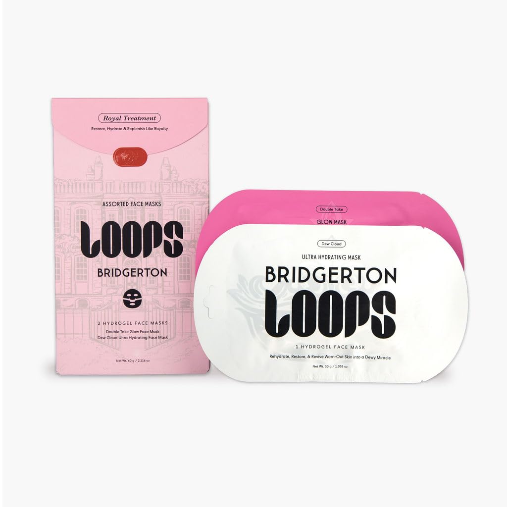 LOOPS DOUBLE TAKE - Glow Korean Hydrogel Face Masks - Calms and Soothes Skin - Refine Pores and Smooth for a Flawless Face - Hydrating Skin Mask Face Mask Leaves You Refreshed and Loumonus 5pc