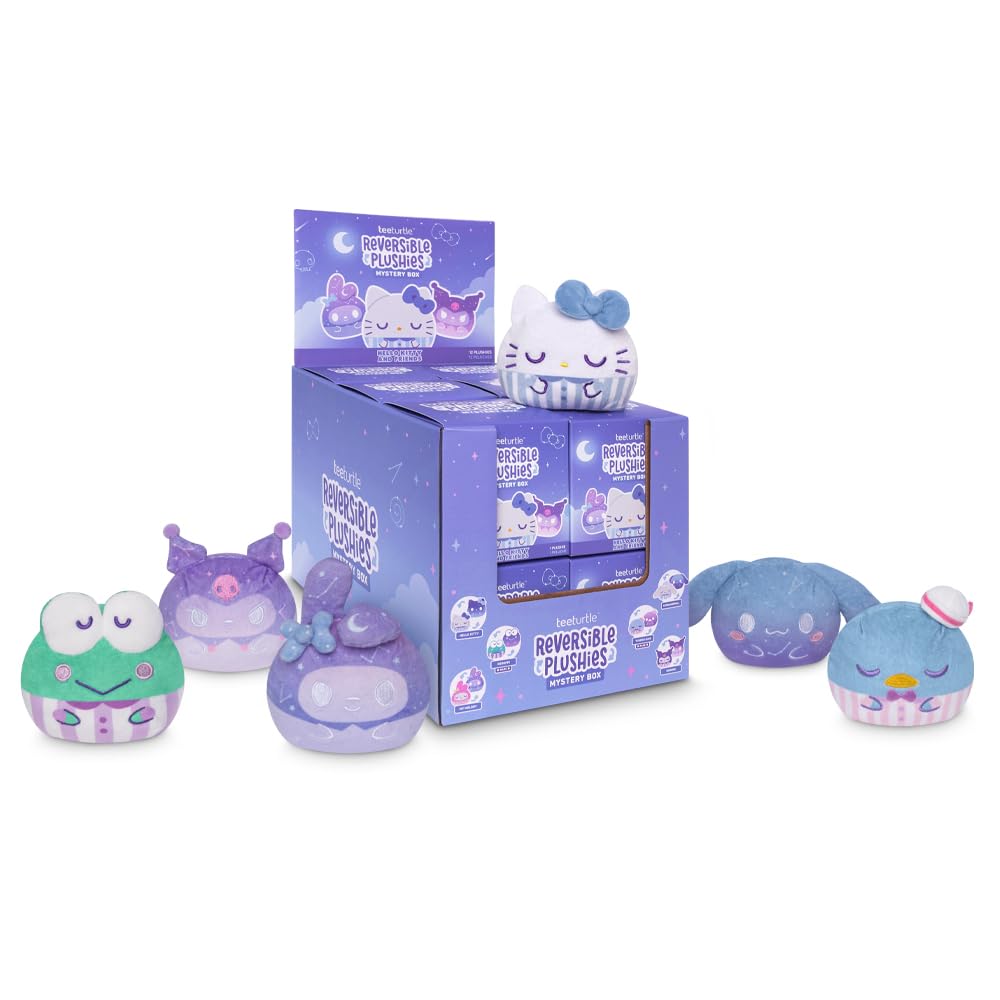 TeeTurtle Spooky Surprise Series Reversible Plushie Mystery Box - 3-Inch Mini Two-Sided Blind Box Plush with Embroidered Details - Cute Collectible Halloween Toy for Kids, Teens, and Adults