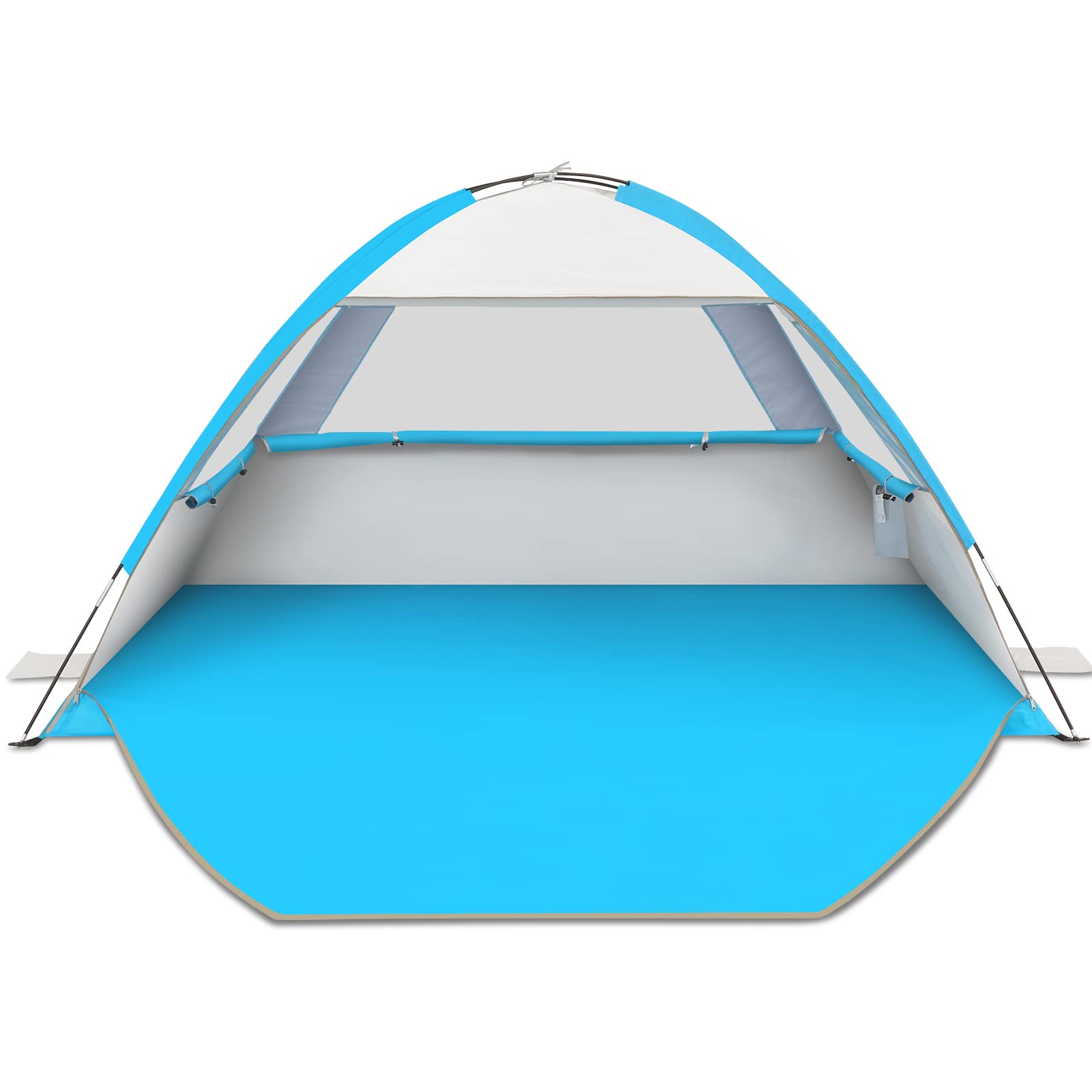 Gorich Beach Tent Sun Shelter for 3/4/6/8/10 Person with UPF 50＋ UV Protection, Lightweight & Easy Setup Beach Shade Canopy, Portable Beach Shade Tent Beach Cabana