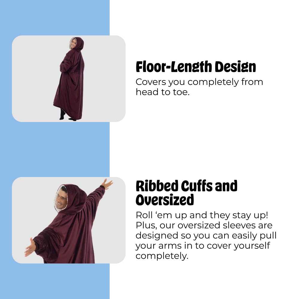 THE COMFY Original | From Shark Tank | Patented | Oversized Sherpa Wearable Blanket Hoodie| Gift for Women & Men | One Size