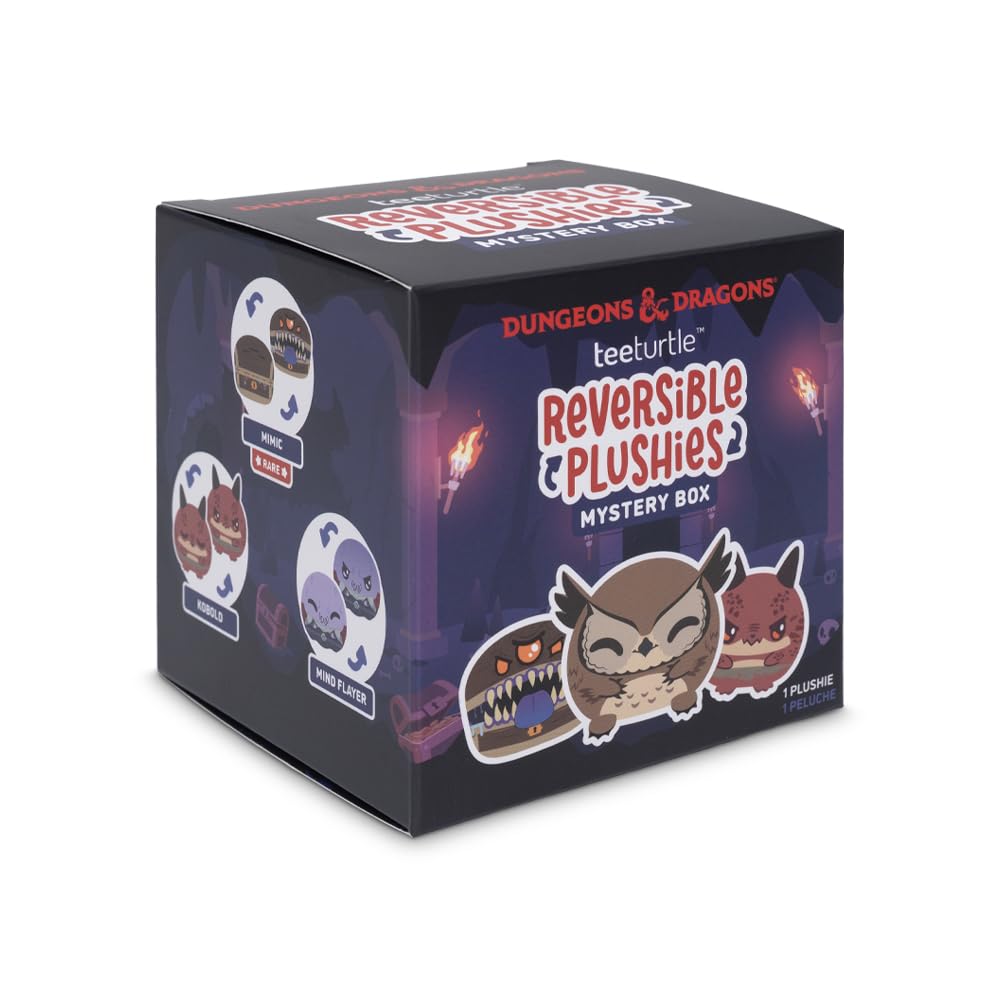 TeeTurtle Spooky Surprise Series Reversible Plushie Mystery Box - 3-Inch Mini Two-Sided Blind Box Plush with Embroidered Details - Cute Collectible Halloween Toy for Kids, Teens, and Adults