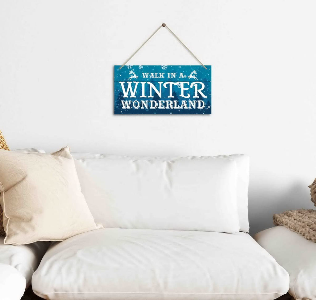 Christmas Door Sign Decor, Not a Creature was Stirring, not Even a Mouse, Winter Seasonal Christmas Wall Art Hanging Wooden Sign Merry Xmas Holiday Decorations for Home Outside Indoor