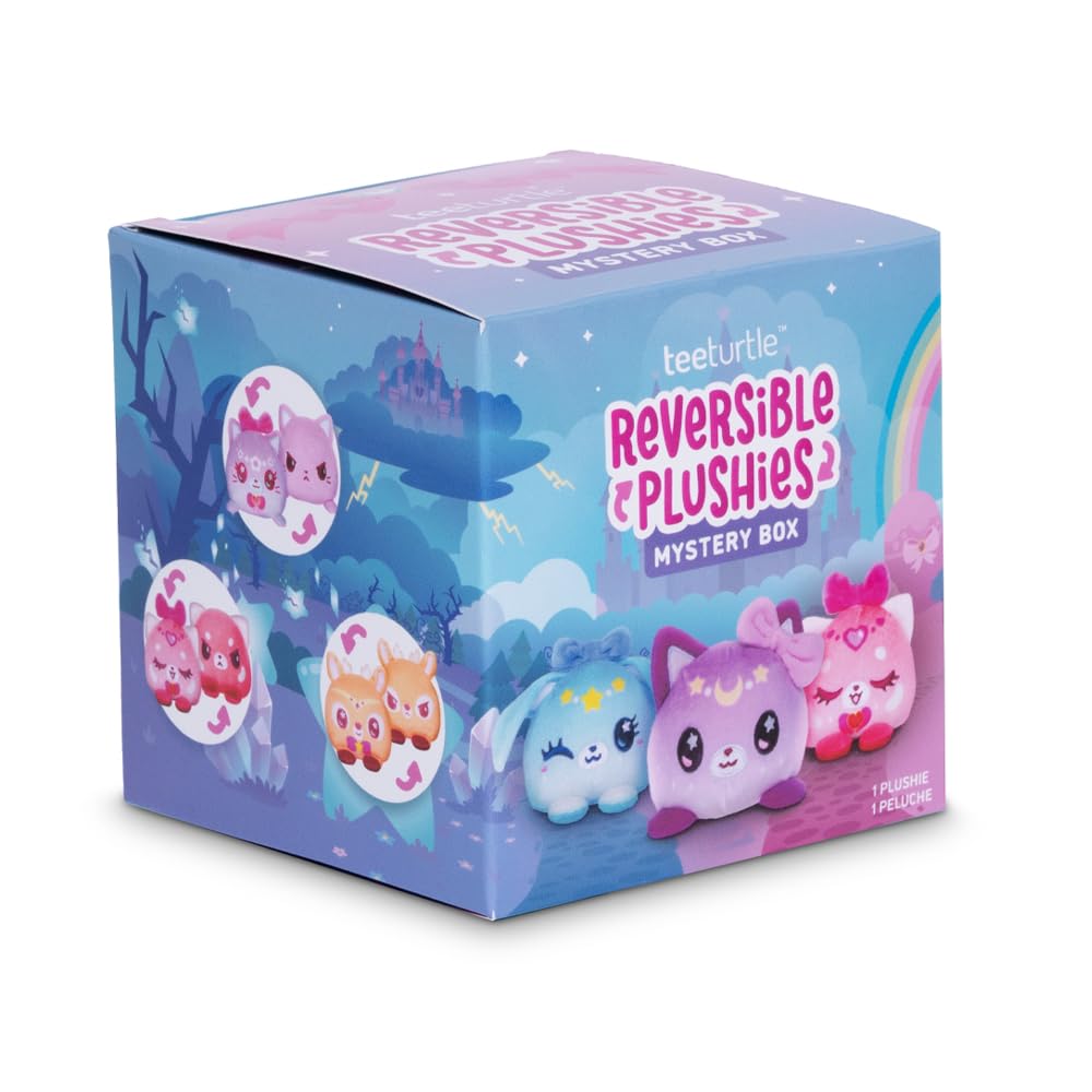 TeeTurtle Spooky Surprise Series Reversible Plushie Mystery Box - 3-Inch Mini Two-Sided Blind Box Plush with Embroidered Details - Cute Collectible Halloween Toy for Kids, Teens, and Adults