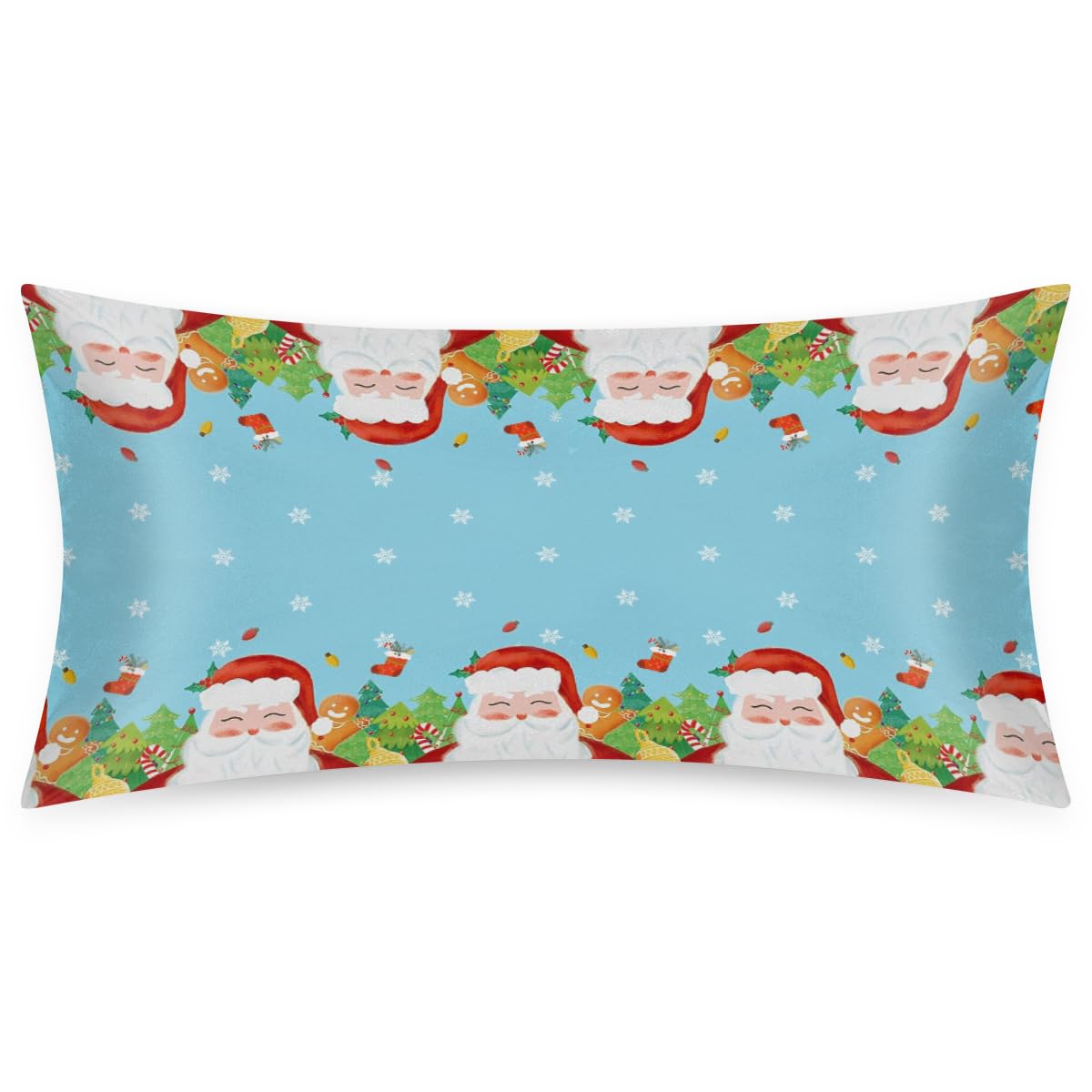 Christmas Light Trees Satin Pillow Case for Hair and Skin Satin Pillowcase Without Zipper Pillowcase, Standard Size Slip Silk Pillow Cases 20"x26" Silk Pillowcases for Bedroom Sofa Home Decor
