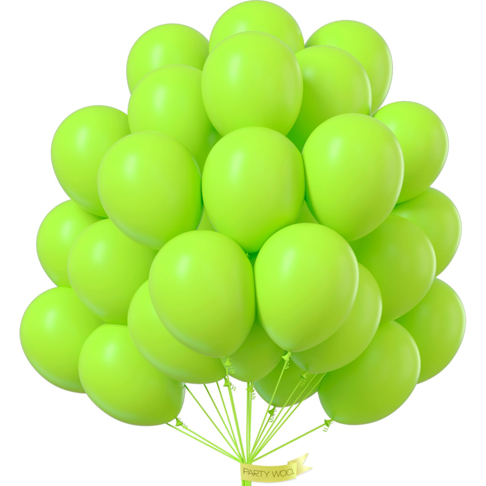 PartyWoo Metallic Green Balloons 50pcs 12 Inch Metallic Apple Green Latex Helium Balloons for Graduation Spring Forest Summer Wedding Engagement Baby Shower Birthday Party Decorations Green-G121