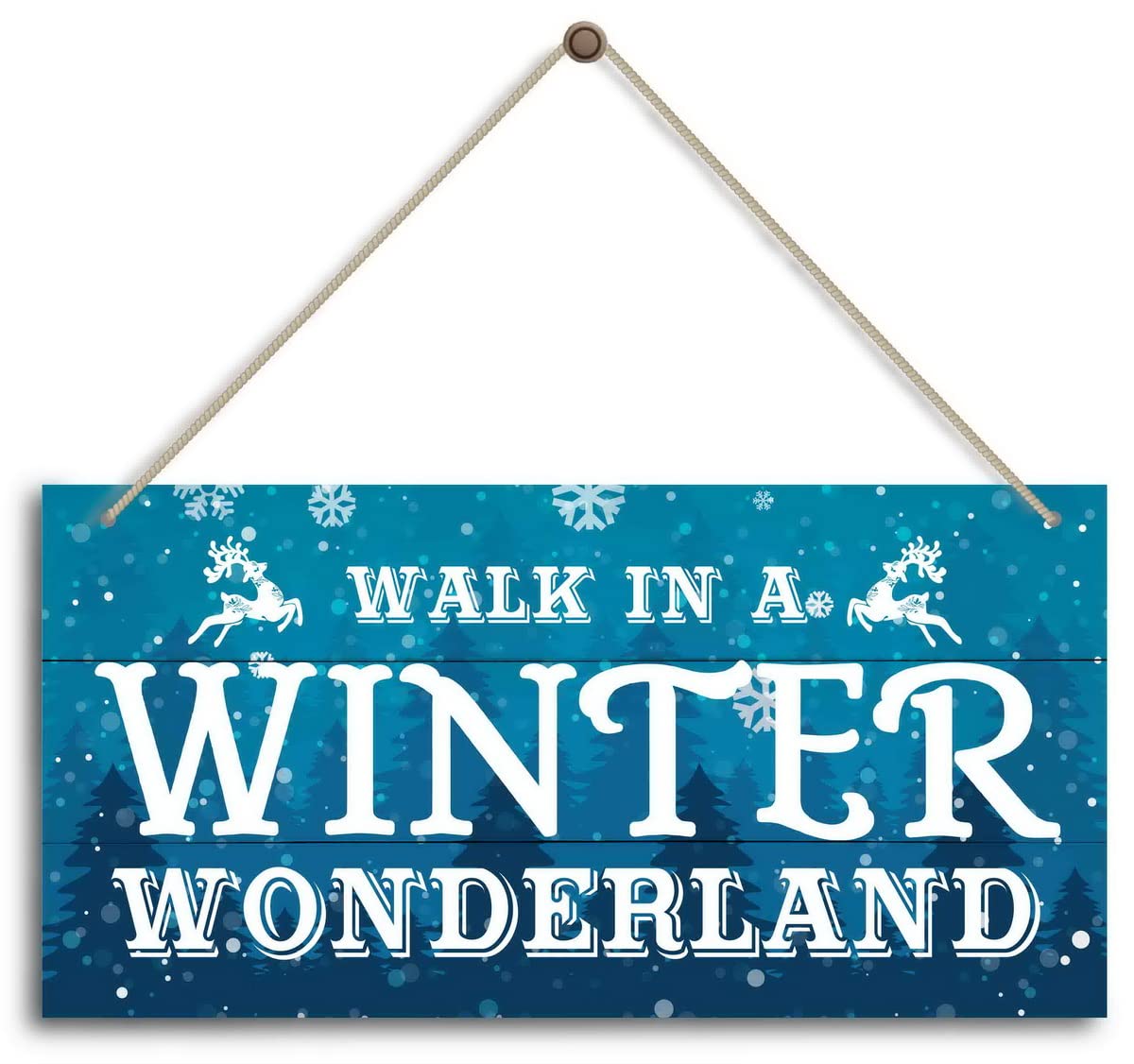 Christmas Door Sign Decor, Not a Creature was Stirring, not Even a Mouse, Winter Seasonal Christmas Wall Art Hanging Wooden Sign Merry Xmas Holiday Decorations for Home Outside Indoor