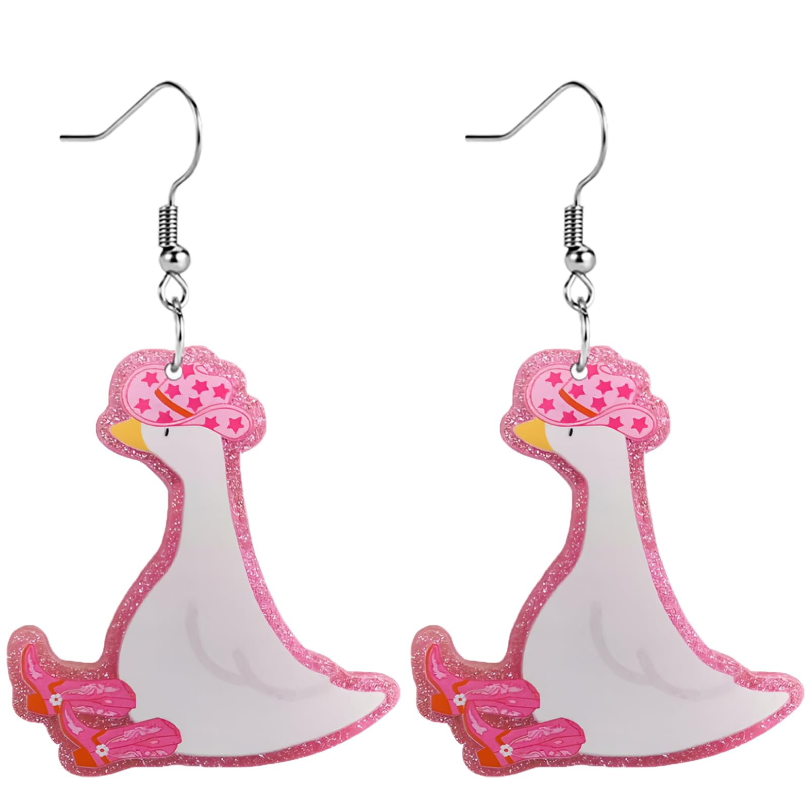 Funny Dog Sunflower Paw Print Earrings for Women - Unique & Quirky Funky Acrylic Dangle Earrings, Cute & Silly Novelty Design, Wacky & Crazy Earrings for Fun Lovers