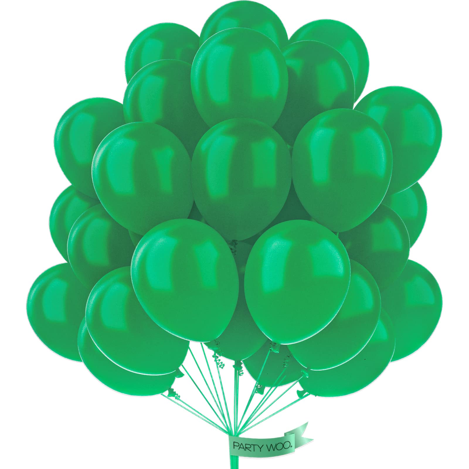 PartyWoo Metallic Green Balloons 50pcs 12 Inch Metallic Apple Green Latex Helium Balloons for Graduation Spring Forest Summer Wedding Engagement Baby Shower Birthday Party Decorations Green-G121