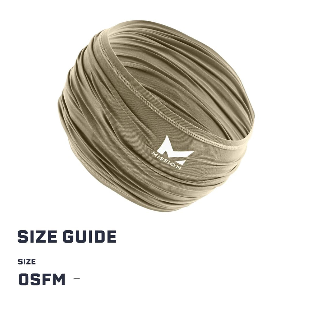 MISSION Multi-Use Neck Gaiter Face Mask for Ski & Outdoors, UPF 50, Breathable Lightweight Fabric