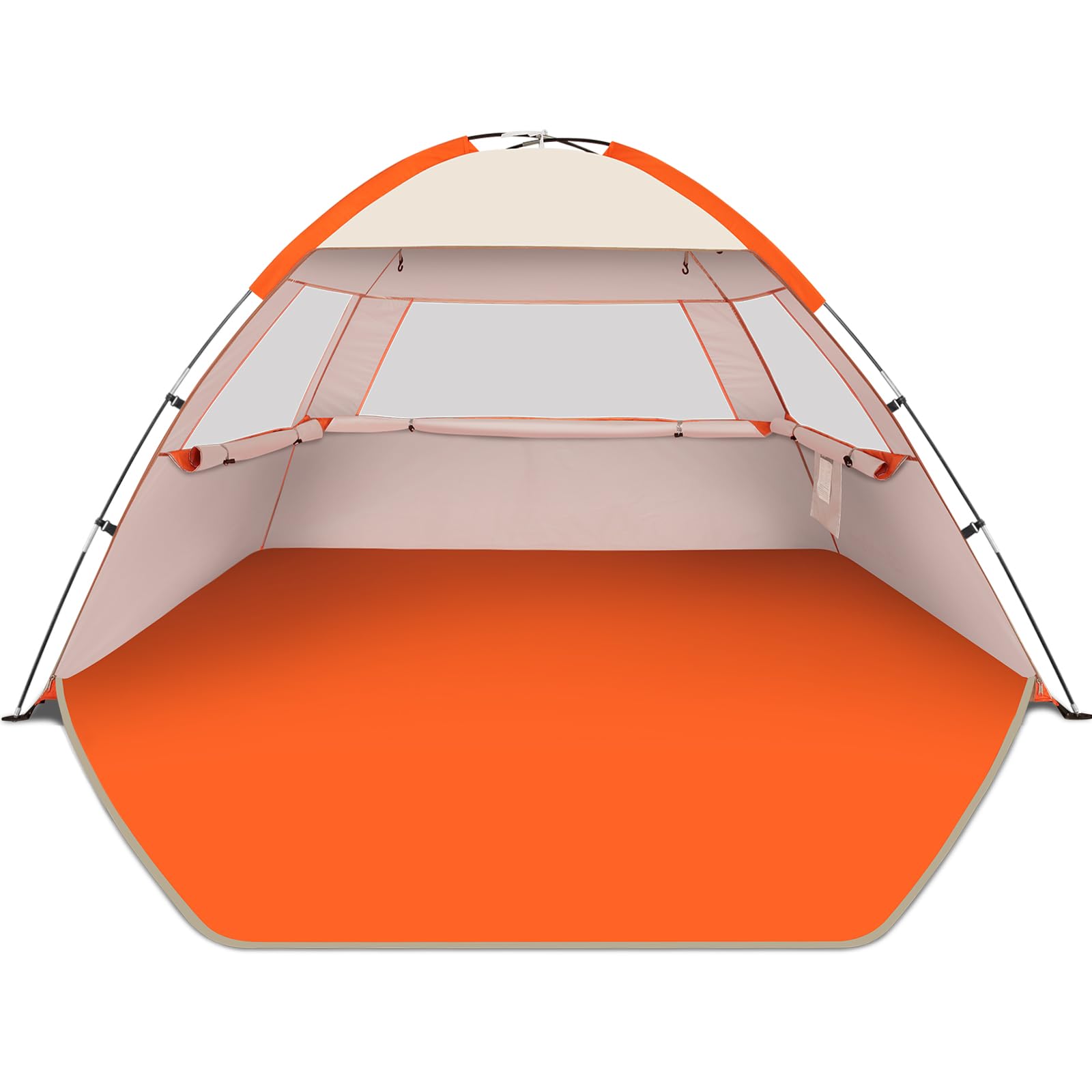 Gorich Beach Tent Sun Shelter for 3/4/6/8/10 Person with UPF 50＋ UV Protection, Lightweight & Easy Setup Beach Shade Canopy, Portable Beach Shade Tent Beach Cabana