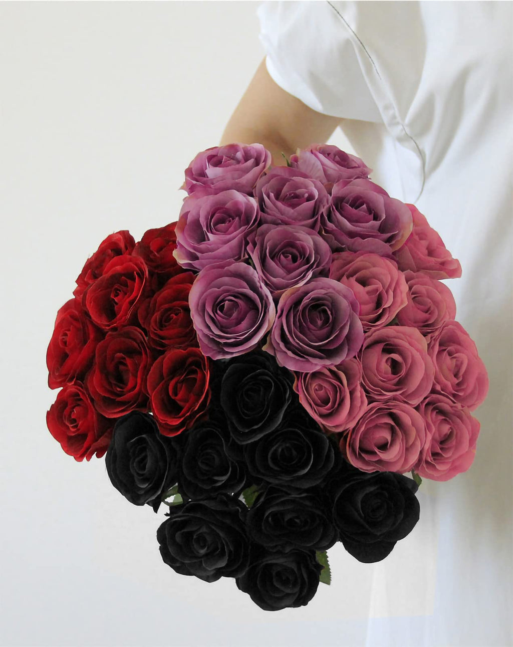 Hananona Artificial Roses Flowers for St. Patrick's Day，12 Pcs Silk Green Rose Bouquet for Spring Home Decoration, Green Faux Roses for Wedding