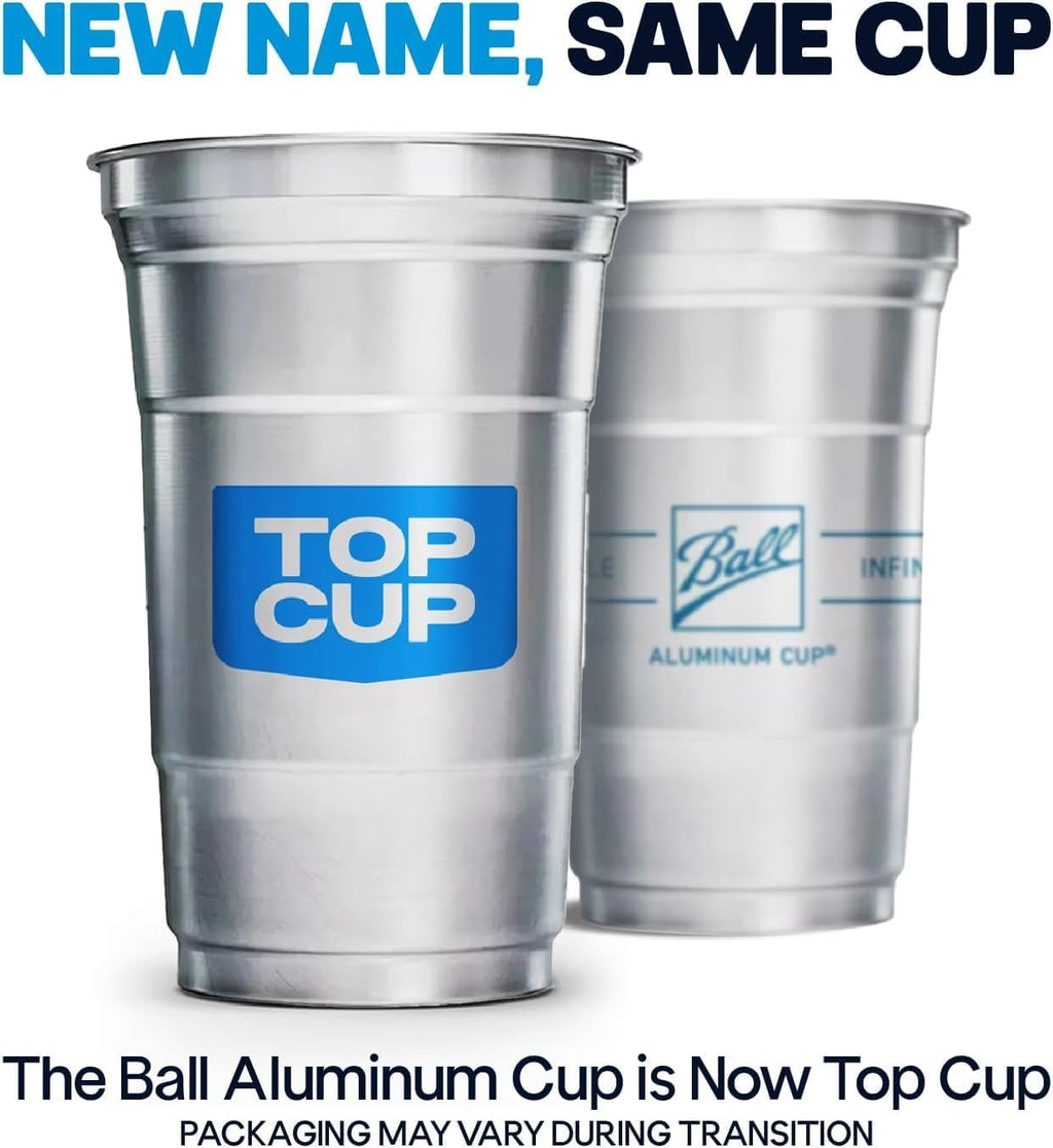 Top Cup America's 250th Birthday 20 oz Reusable Aluminum Party Cups 20 Count | Durable, Reusable & Recyclable, Made in USA